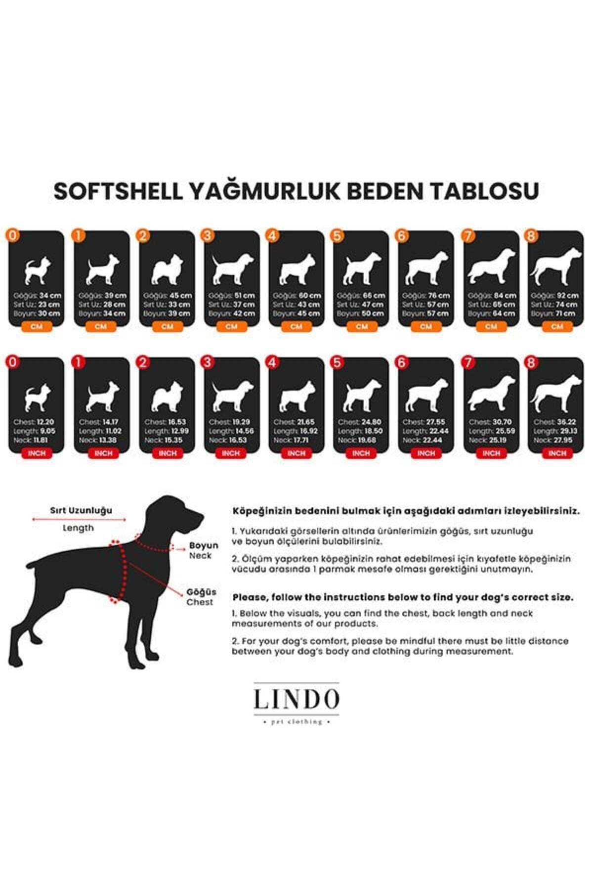 Lindo Dogs Softshell Black Skull Köpek Yağmurluğu Siyah Beden 3