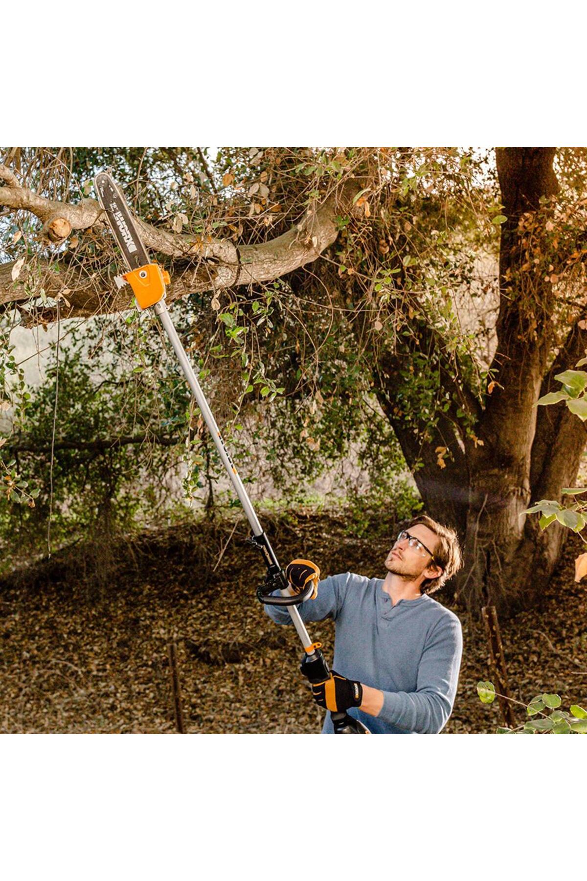 WA0222 WG186E.1 ile Uyumlu 25CM Teleskobik Uzatmalı Zincirli Dal Budama Başlığı