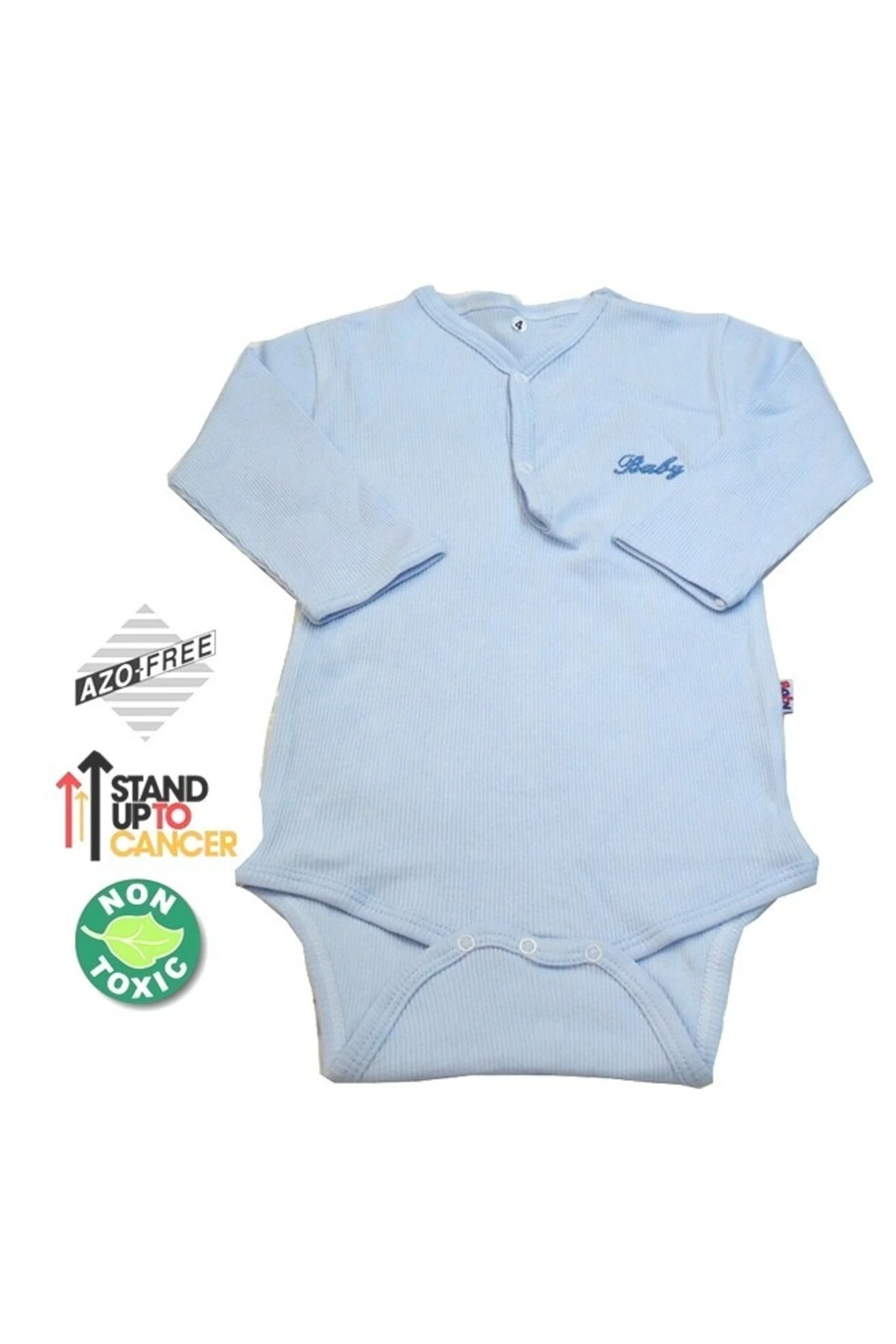 Sema Baby Uzun Kol Kaşkorse Badi (Body) - Mavi 6-12 Ay