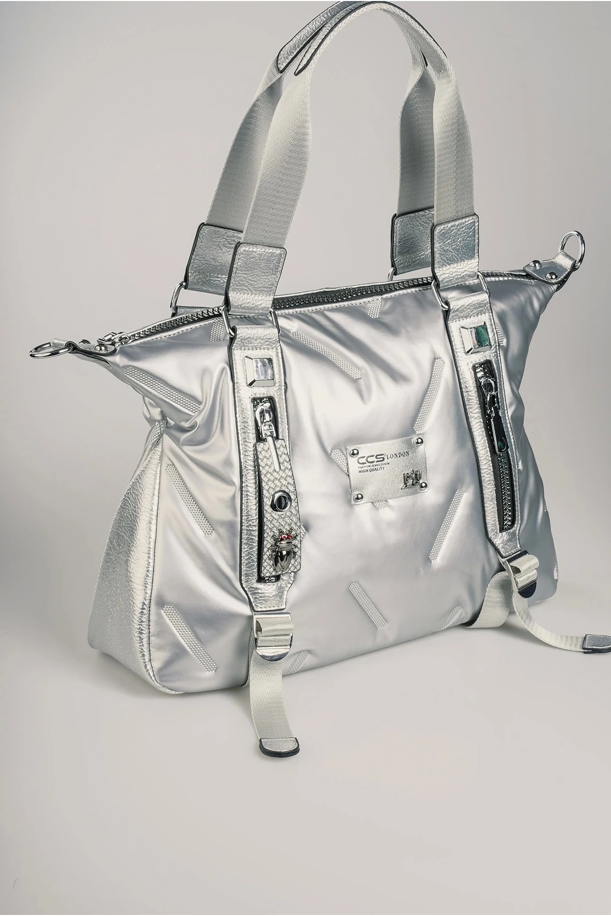 Tiven Gri Cilt Omuz Ve Kol Çantası