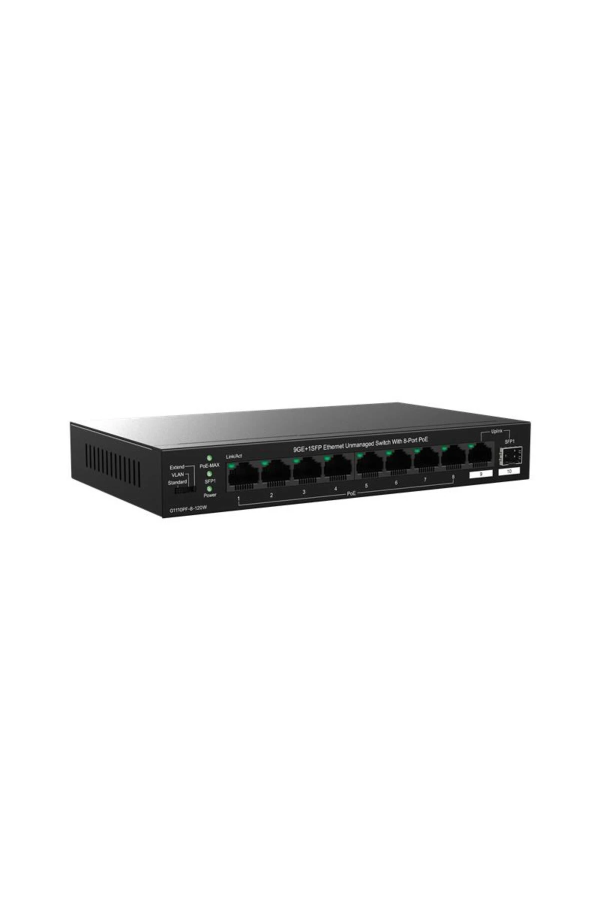 IP-COM IP-G1110PF-8-120W 8 PORT GIGABIT + 1X1GB RJ45/SFP PORT 120W 250 METRE POE SWITCH