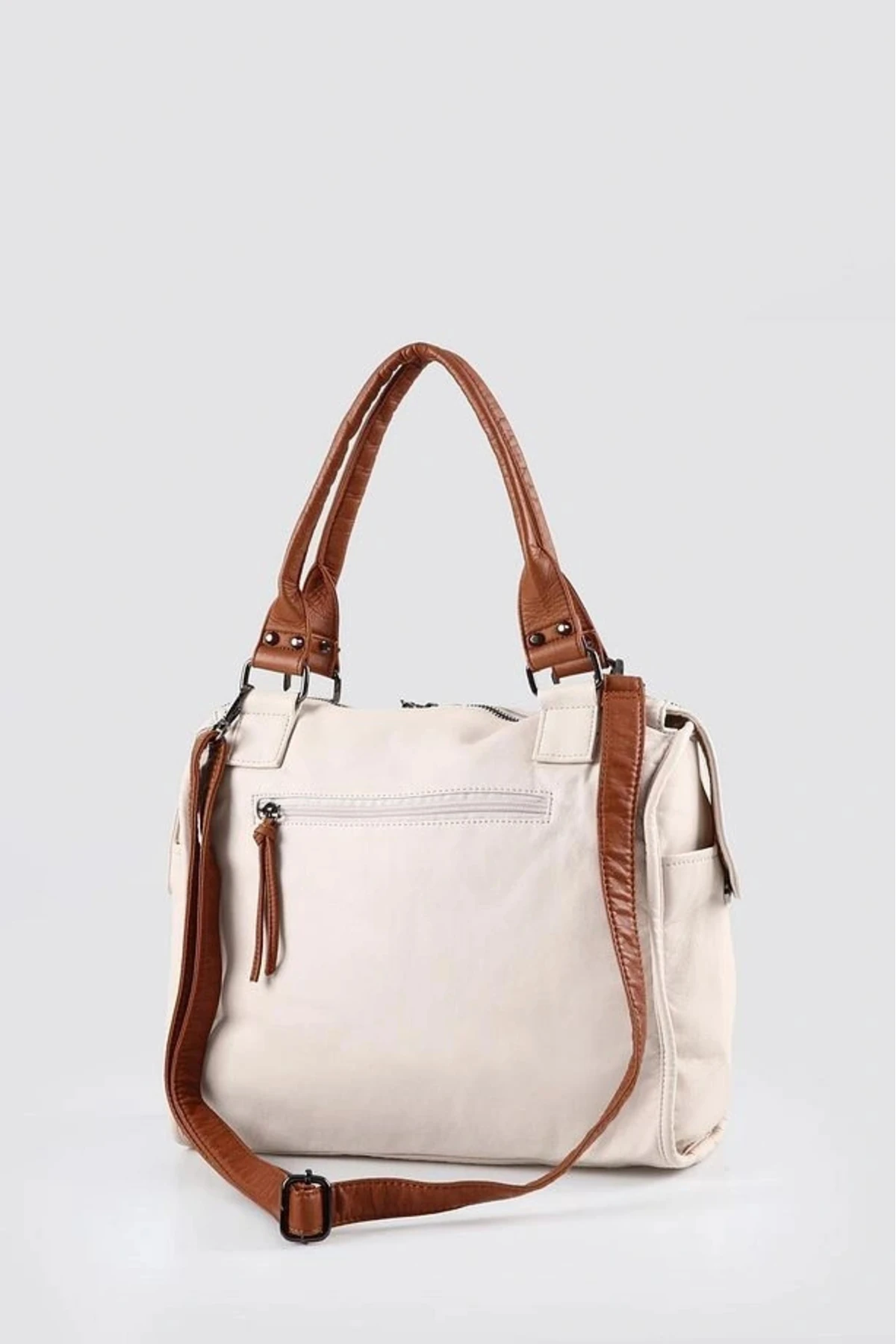 eyesof Abga Bej Cilt Omuz Çantası