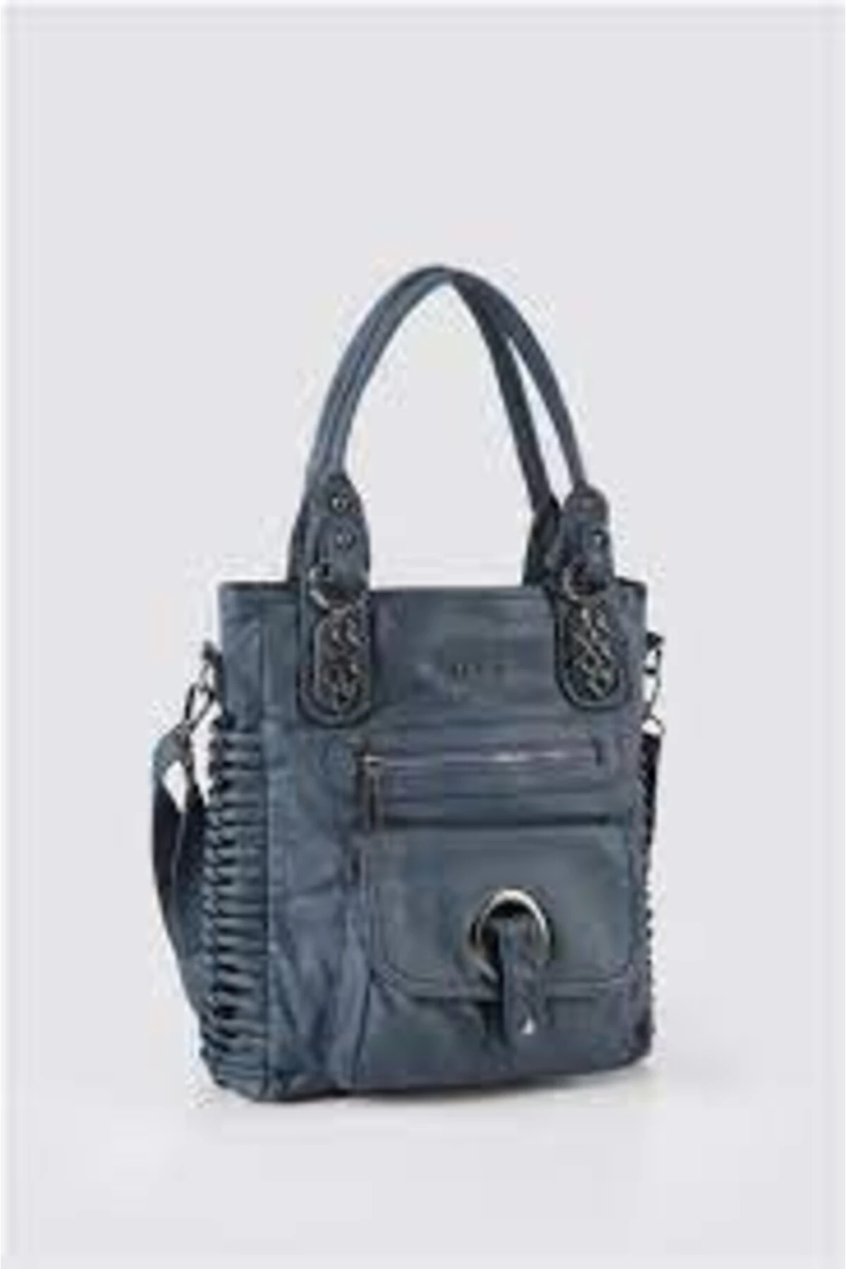 Deay Mavi Cilt Omuz Çantası