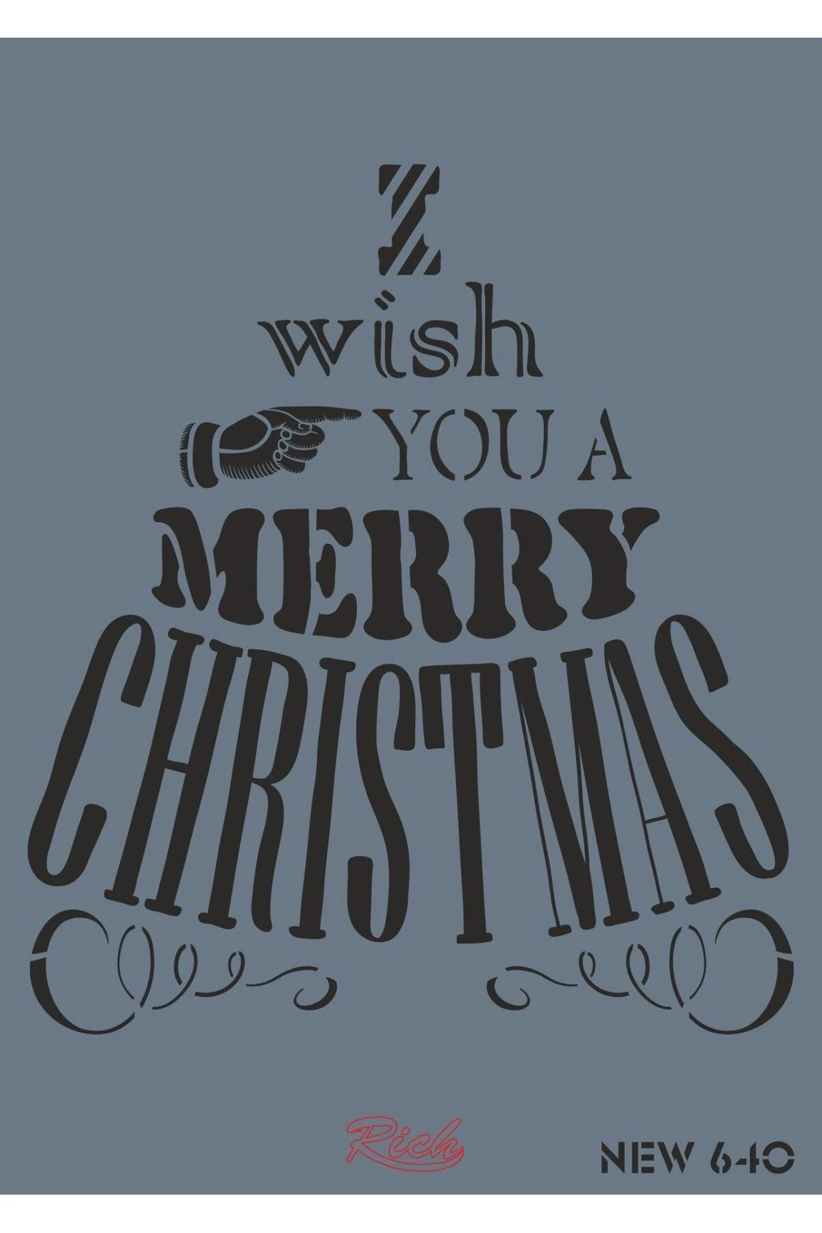 Rich New Seri N-640 Stencil 35x25 cm