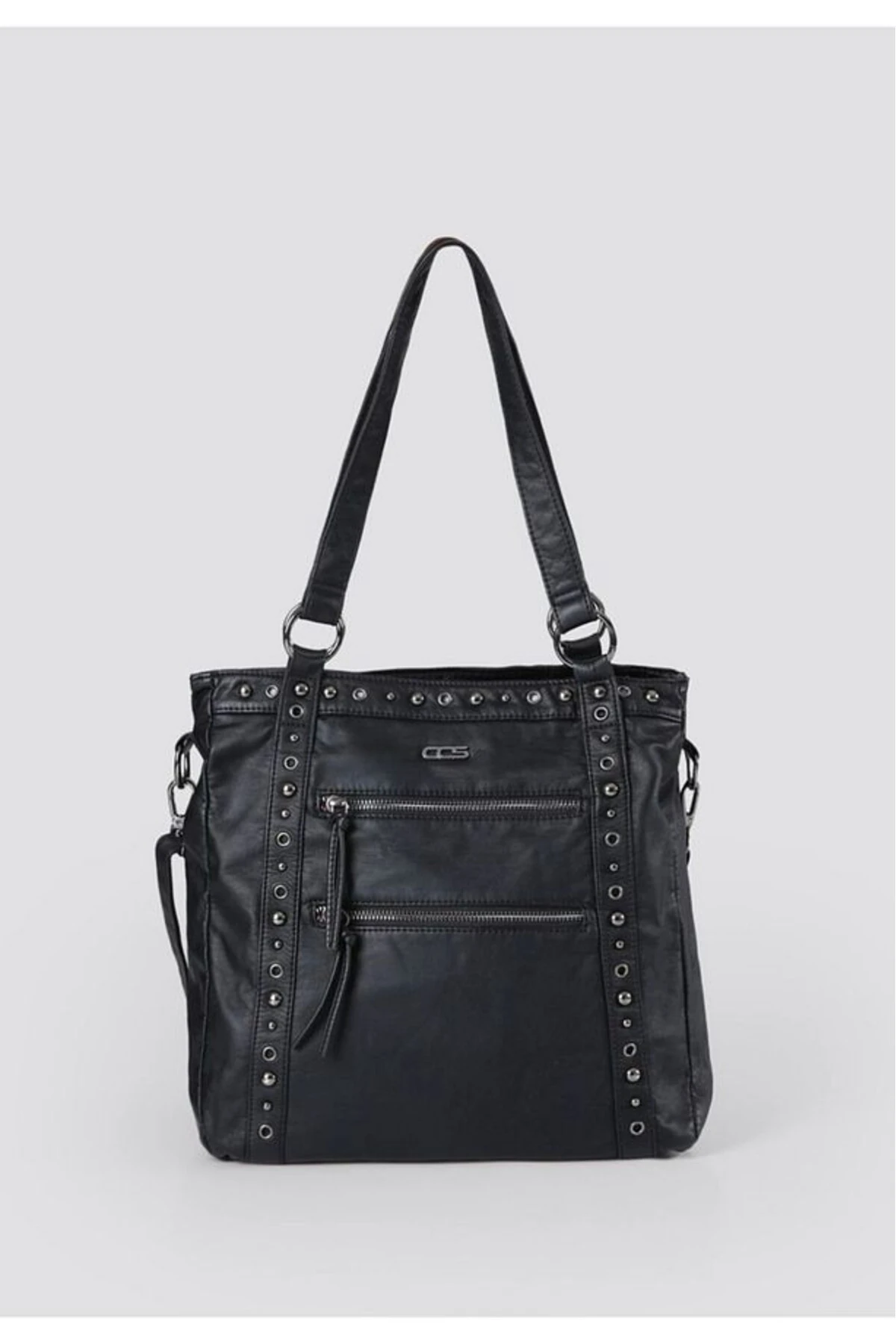 eyesof Çetya Siyah Cilt Omuz Çantası