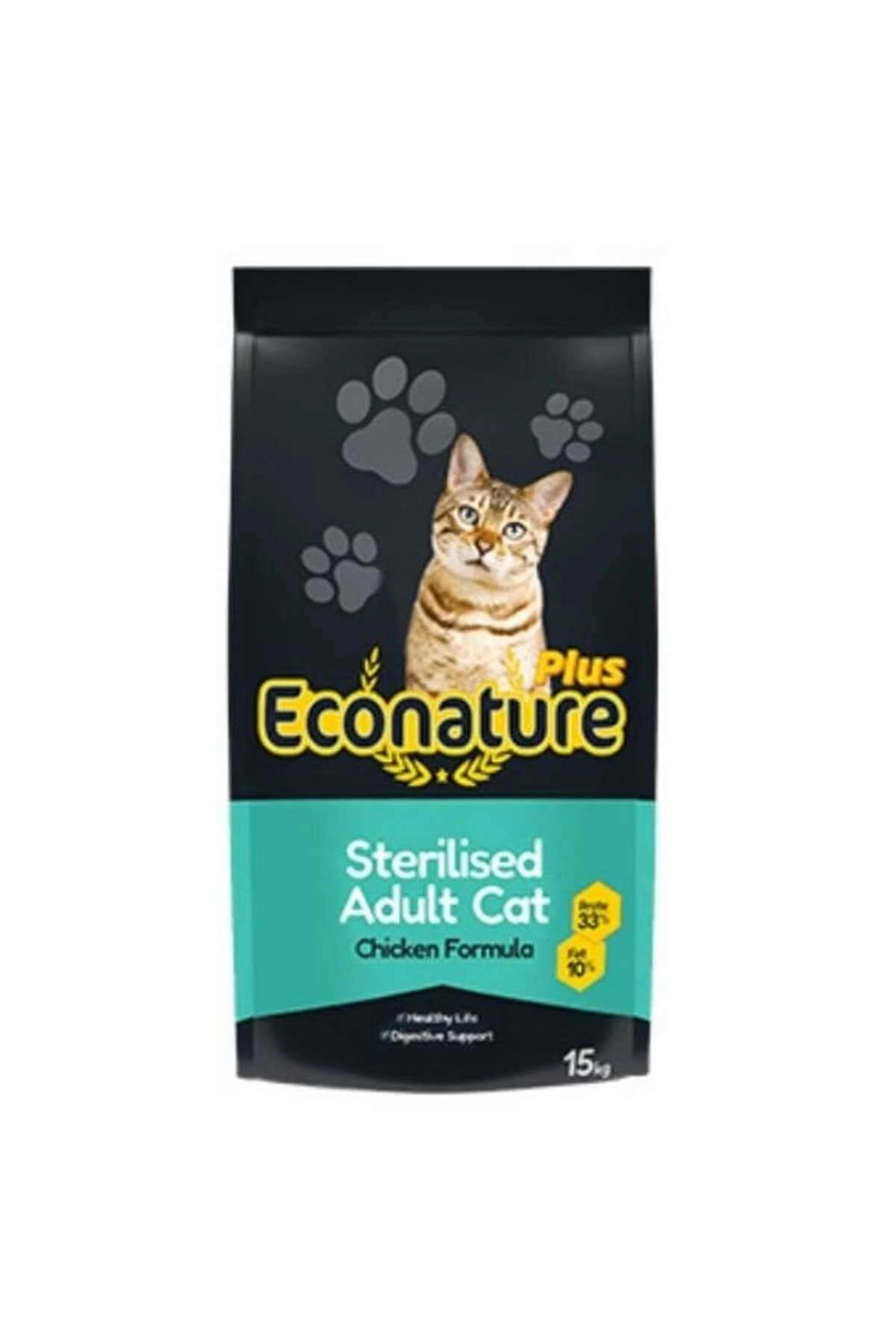 Econature Plus Tavuklu Kısırlaştırılmış Yetişkin Kedi Maması 15 Kg