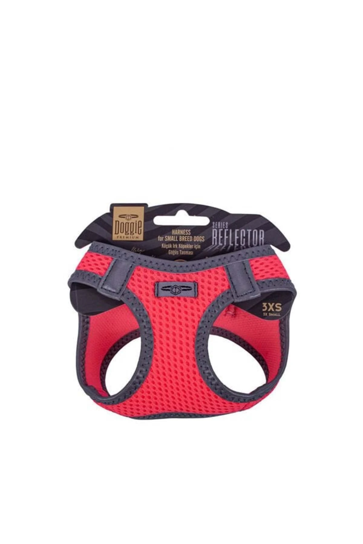 Doggie Havalı Dokuma Reflektör Küçük Irk Köpek Göğüs Tasması Xxxsmall Pembe 22-26 Cm