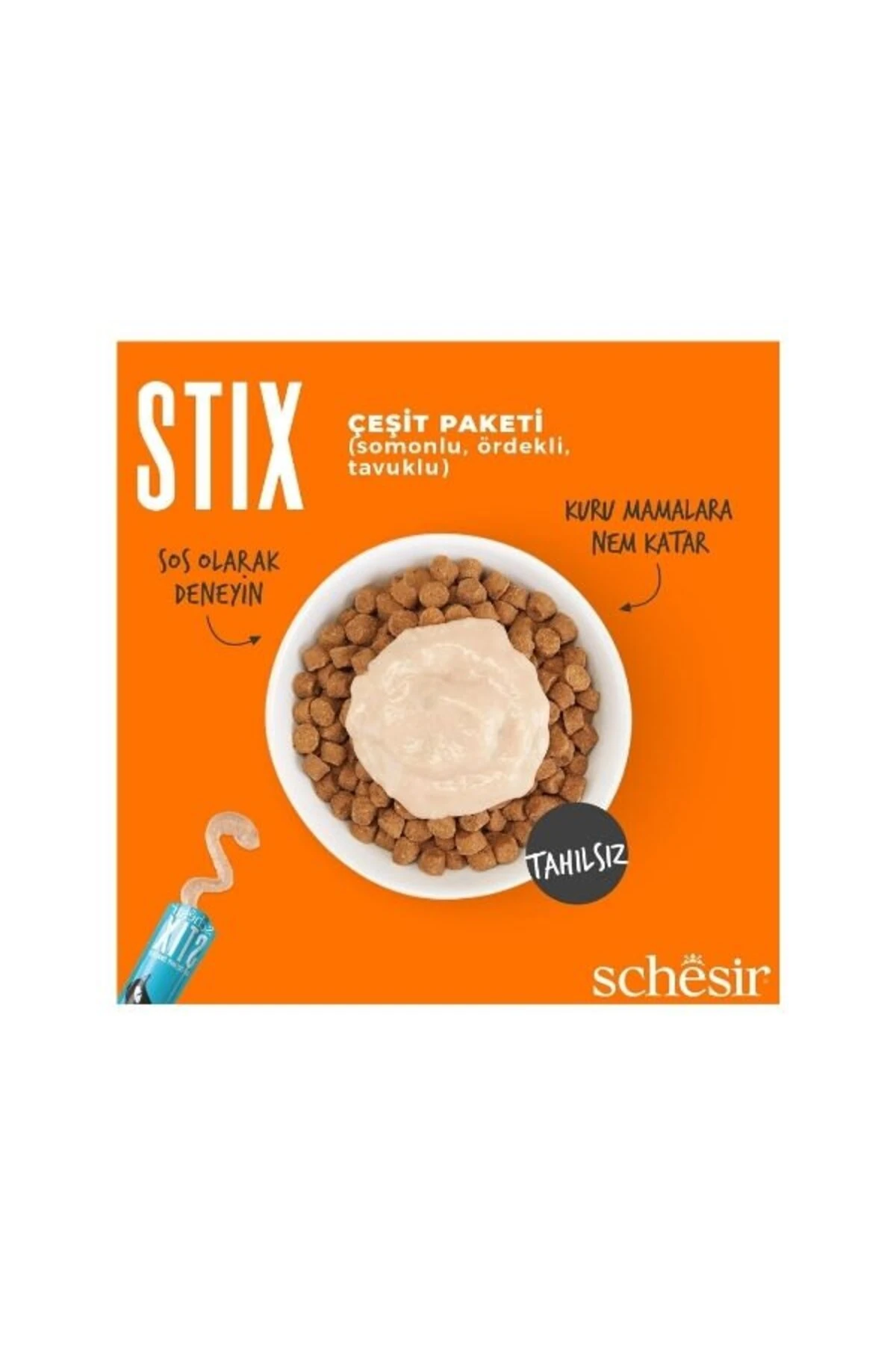 Schesir Cat Stick Karışık Lezzetli Sıvı Kedi Ödül Maması 6 Adet 15 Gr