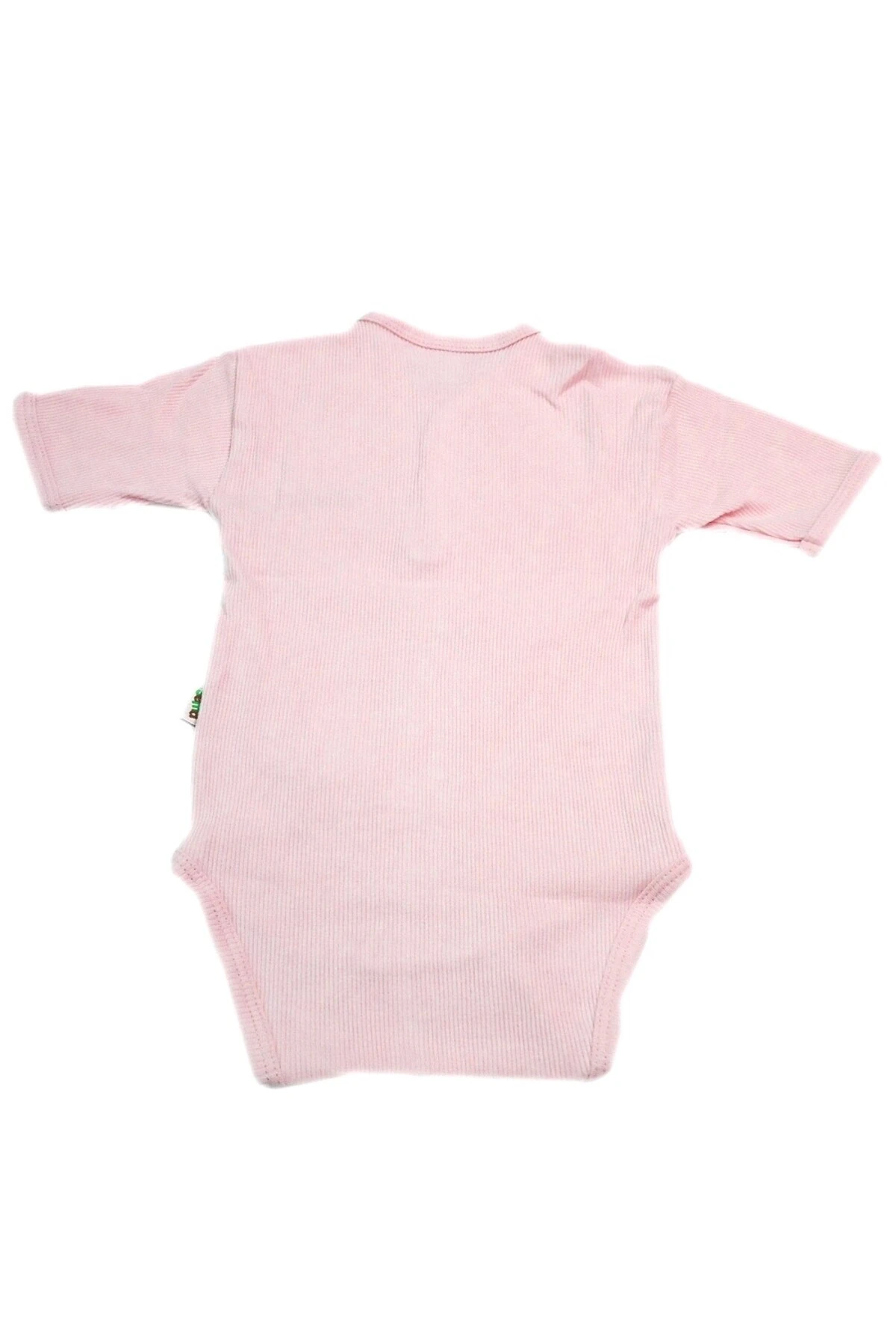 Sema Baby Yarım Kol Kaşkorse Badi (Body) - Pembe 0-6 Ay
