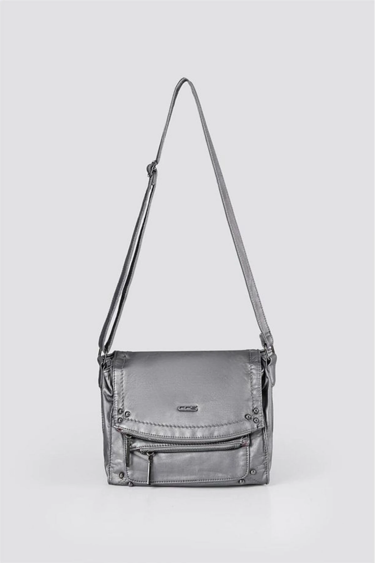 Witer Gri Cilt Omuz Çantası