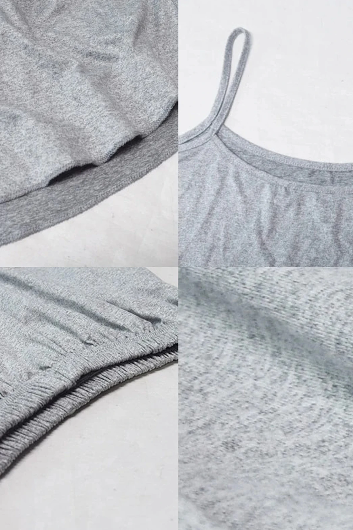 Kadın Gri Şortlu Penye Gecelik Takımı – Modern, Konforlu ve Günlük Kombinlere Uygun