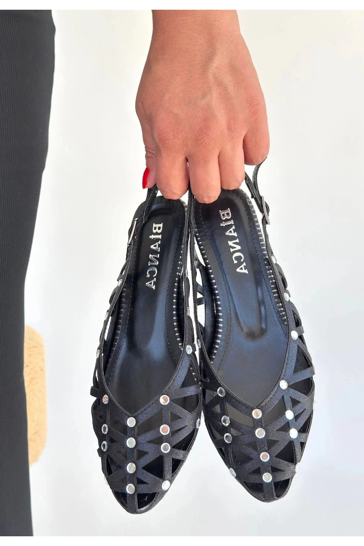 Faty Siyah Cilt Babet Ayakkabı