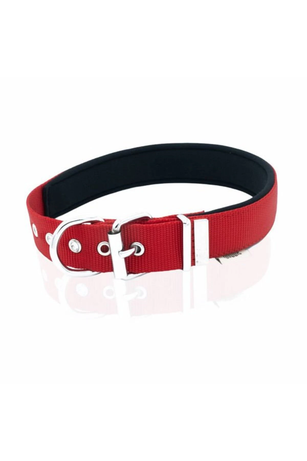 Doggie Comfort Dokuma Köpek Boyun Tasması Medium Kırmızı 3x42-50 Cm