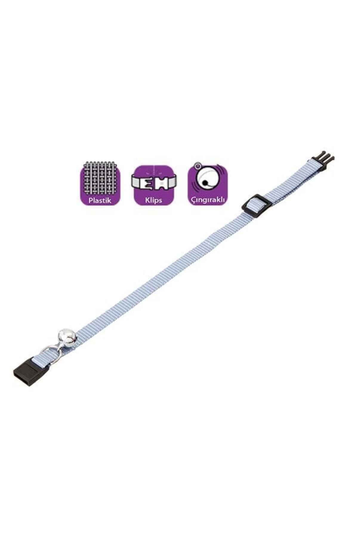 Karlie Çıngıraklı Kedi Boyun Tasması Mavi 15 Mm 20-30 Cm