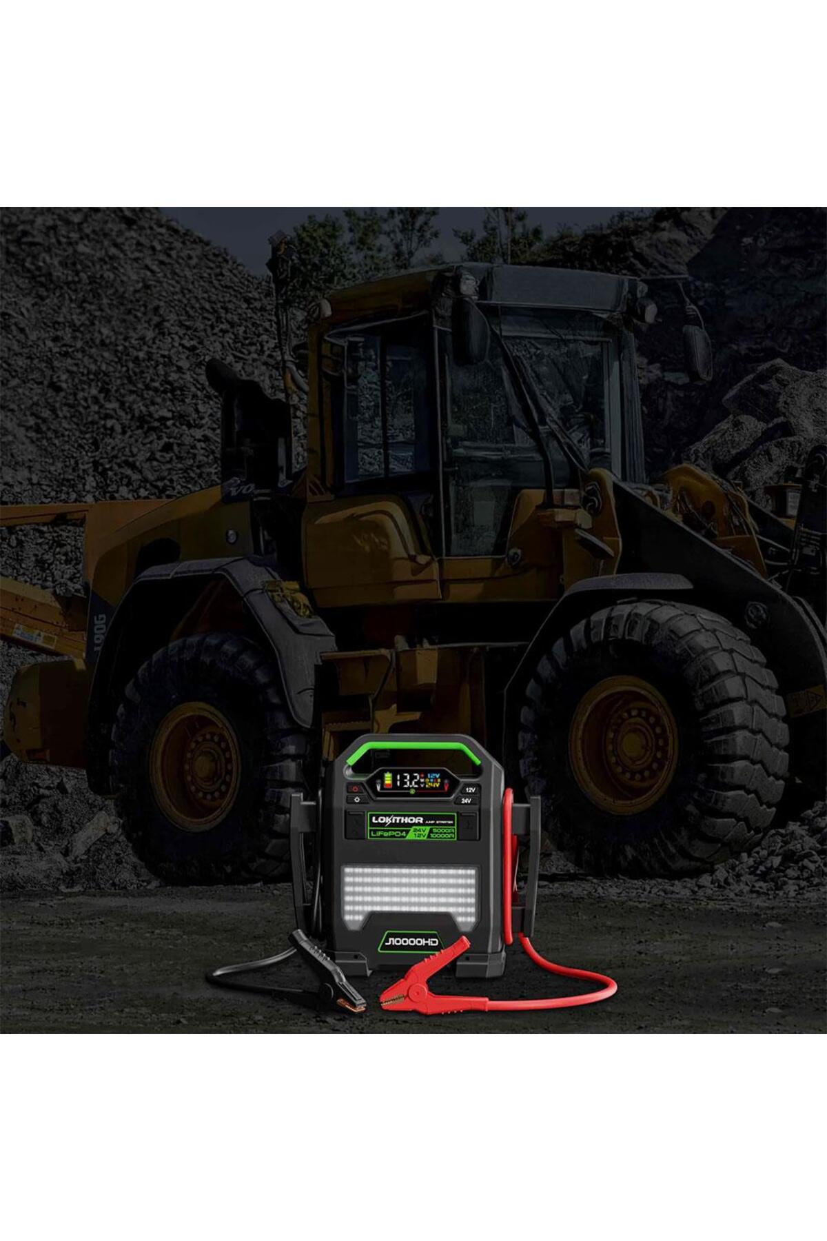 Lokithor J10000HD 12V/24V 10.000Amp LiFePO4 Akıllı Akü Takviye + Powerbank + Led Lamba