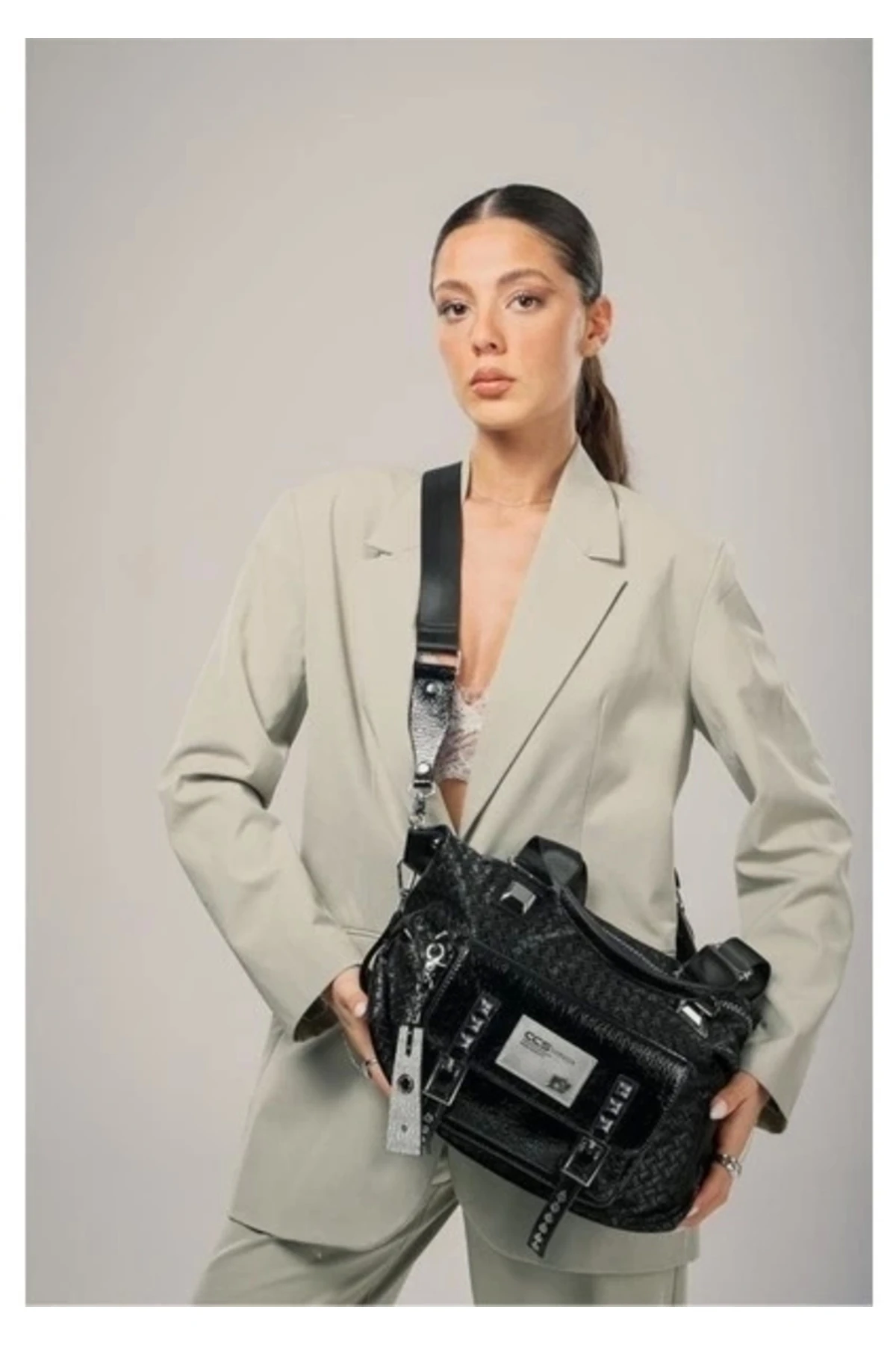 Wawin Siyah Cilt Omuz Çantası