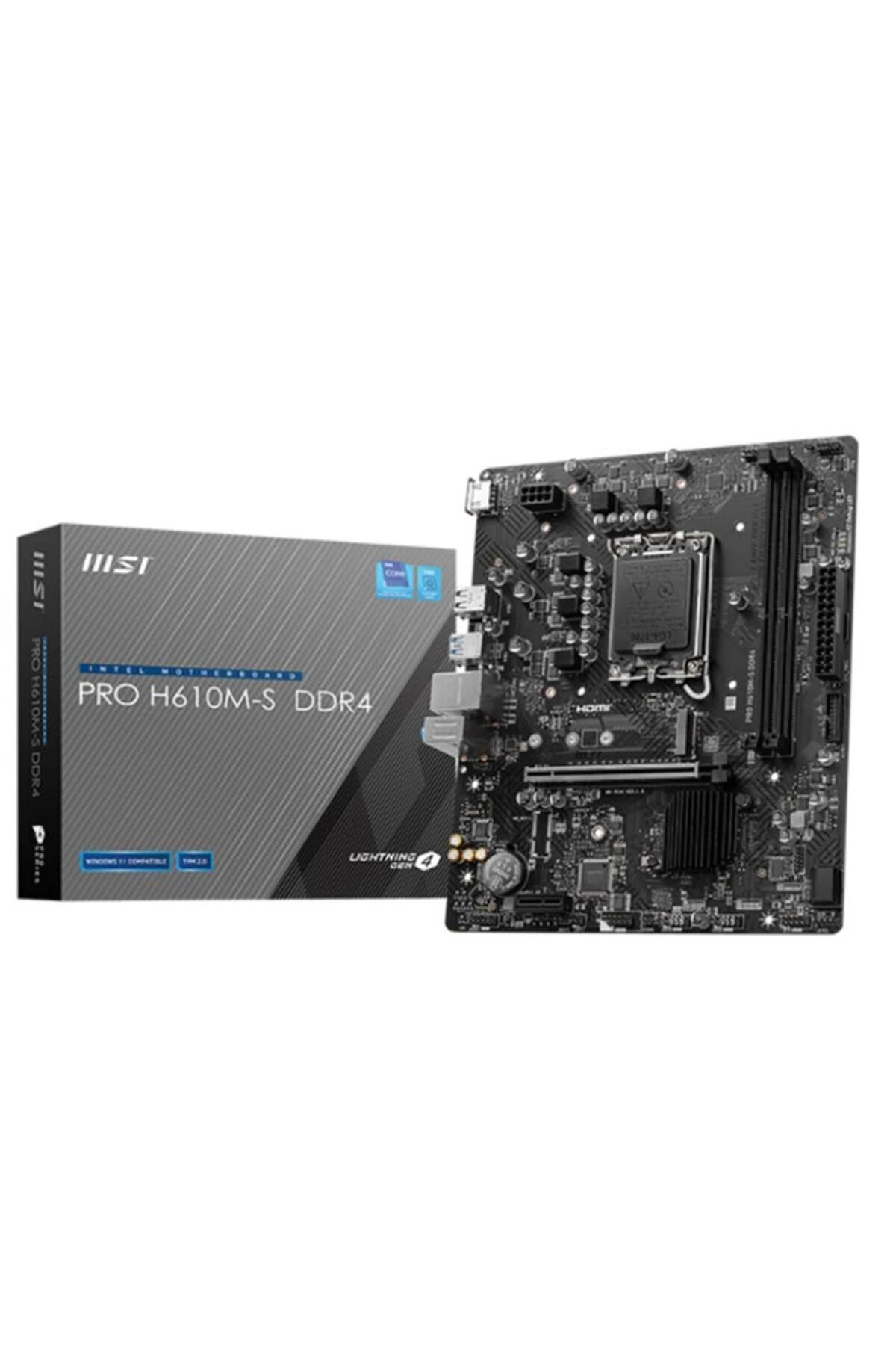 MSI PRO H610M-S DDR4 3200MHZ 1XHDMI 1XM.2 USB 3.2 MATX 1700P (12. / 13. VE 14. NESİL İŞLEMCİ UYUMLU)