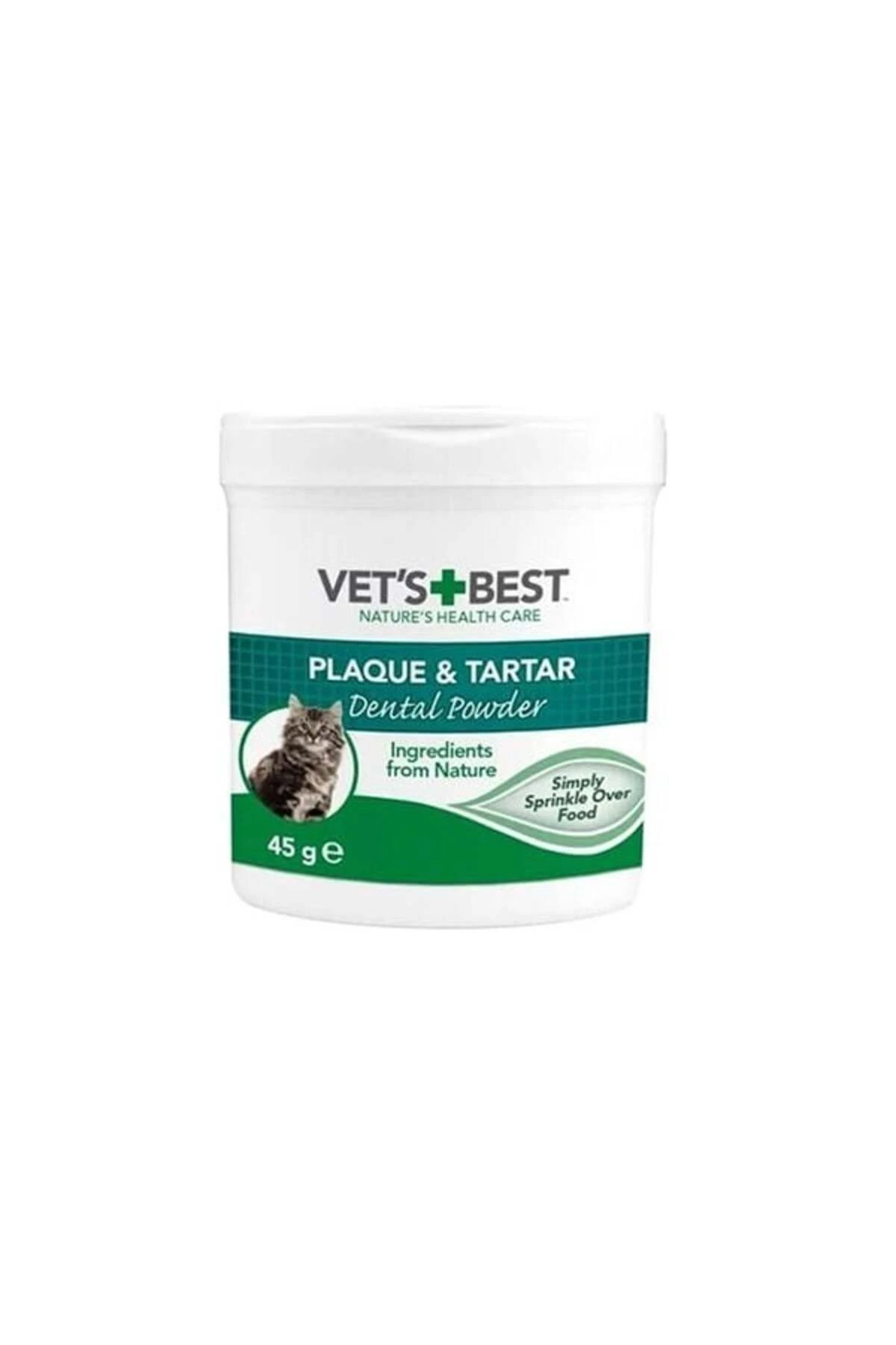 Vet's Best Plak Ve Tartar Temizleyen Kedi Ağız Bakım Tozu 45 gr