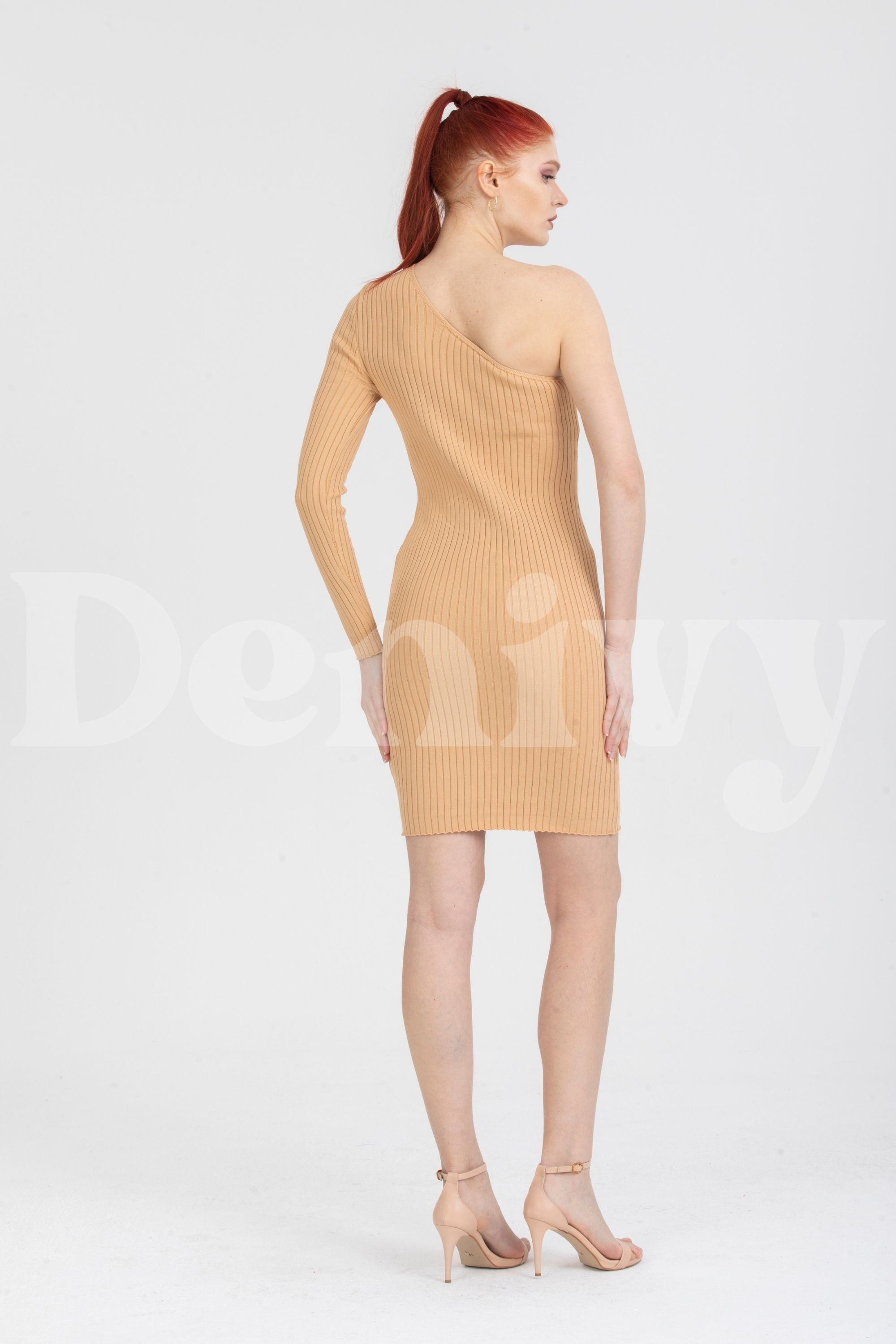 TEK KOLLU MİNİ ELBİSE DNV-000014
