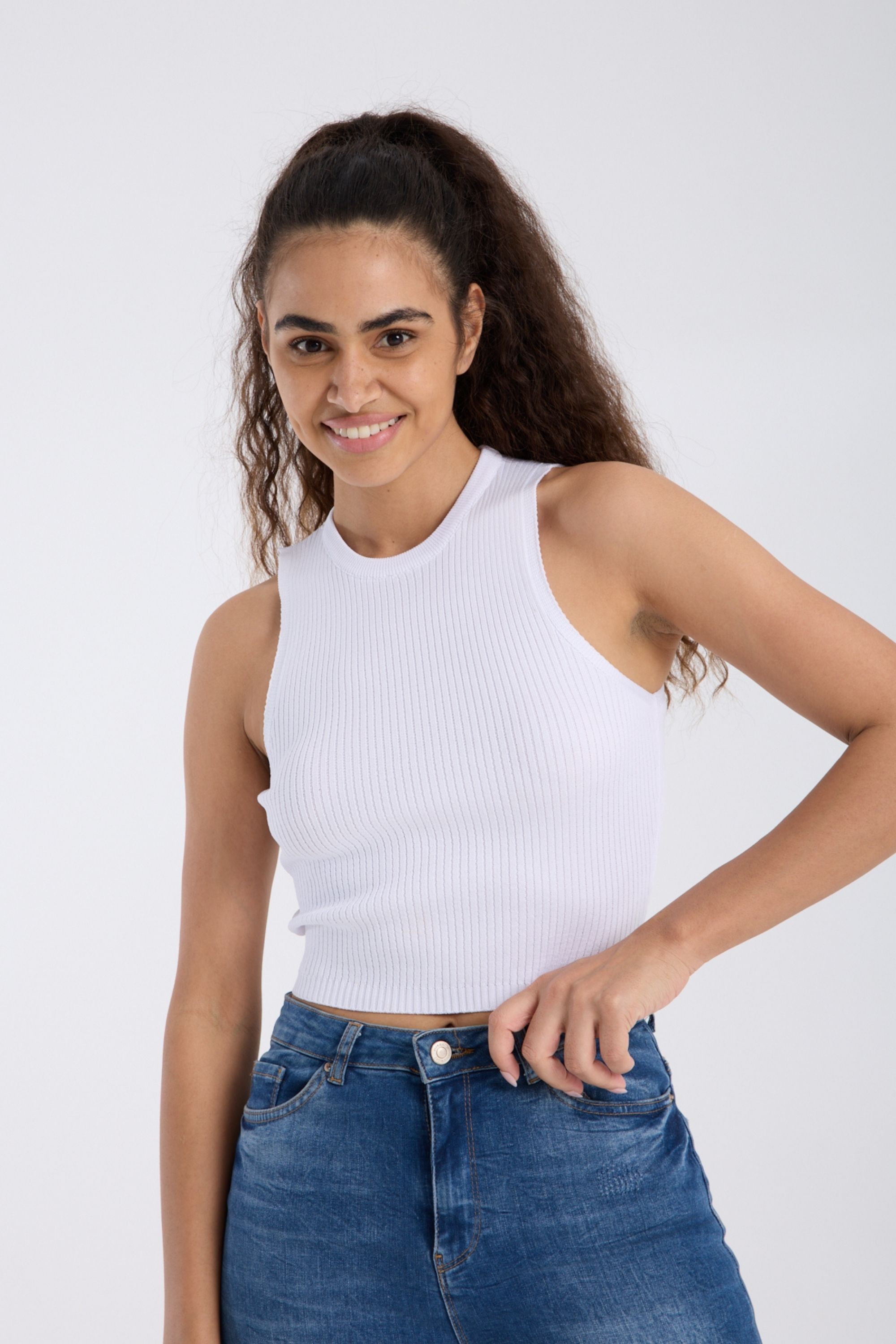 Ribanalı Fit Crop Atlet DNV-000135