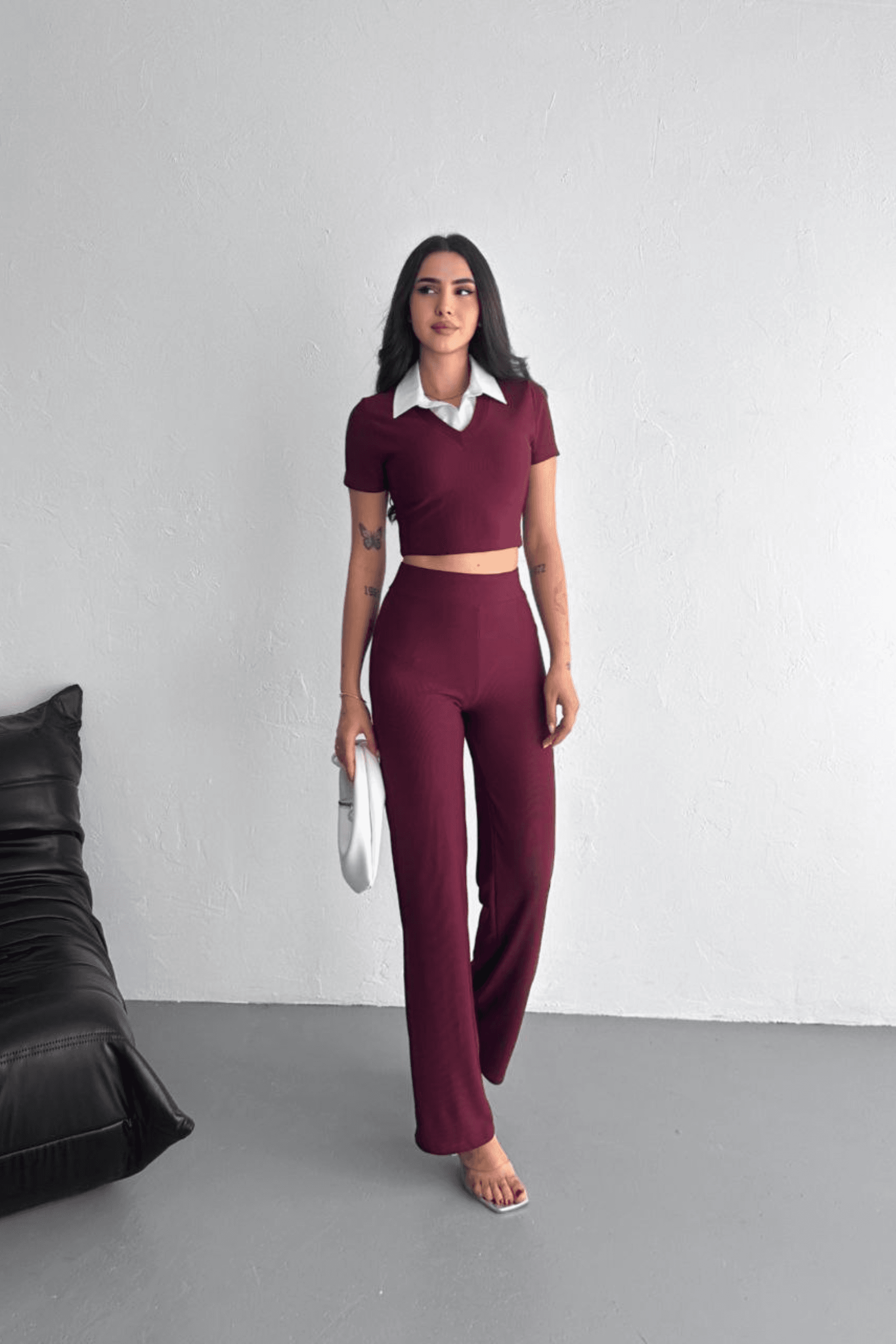 Polo Yaka Detaylı İkili Takım DNV-000083