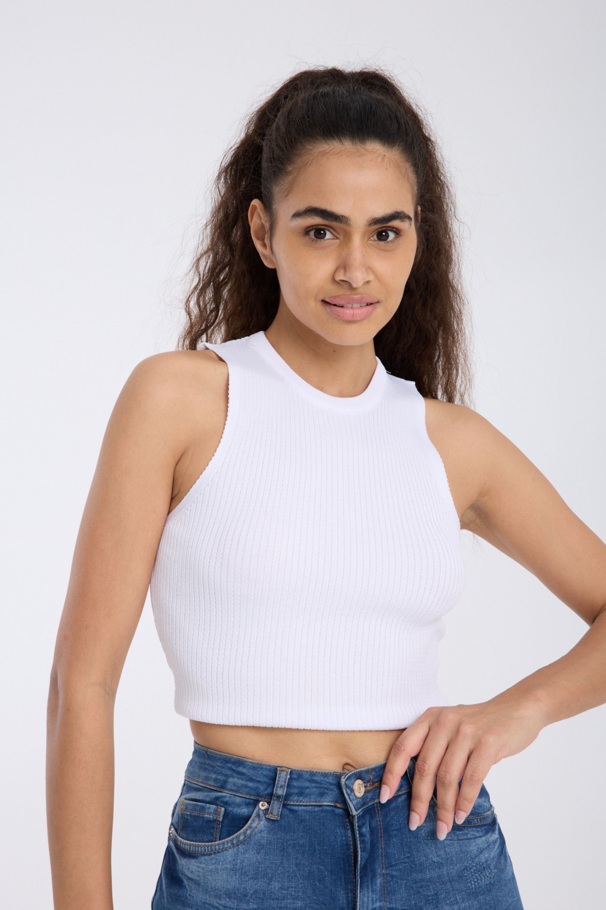 Ribanalı Fit Crop Atlet DNV-000135