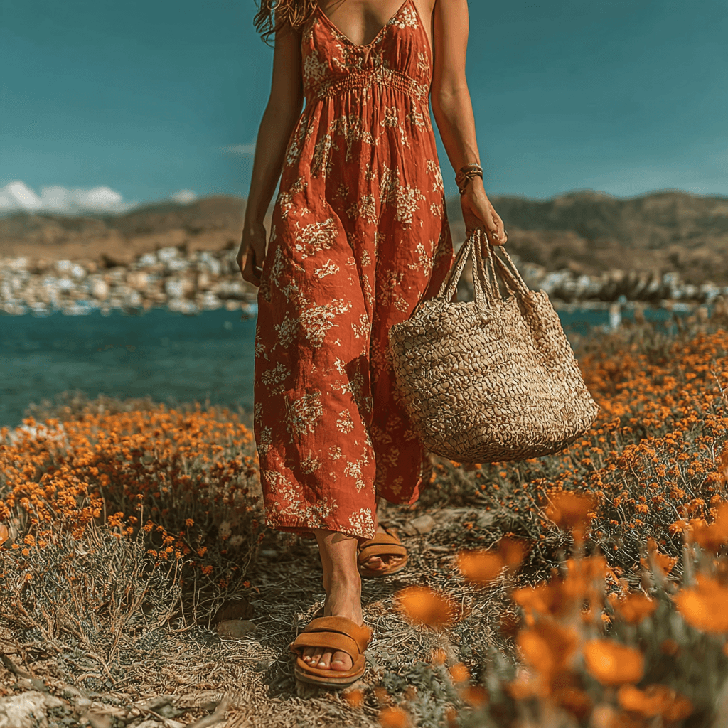 2025 Yazında Çiçekli Boho Elbiseler