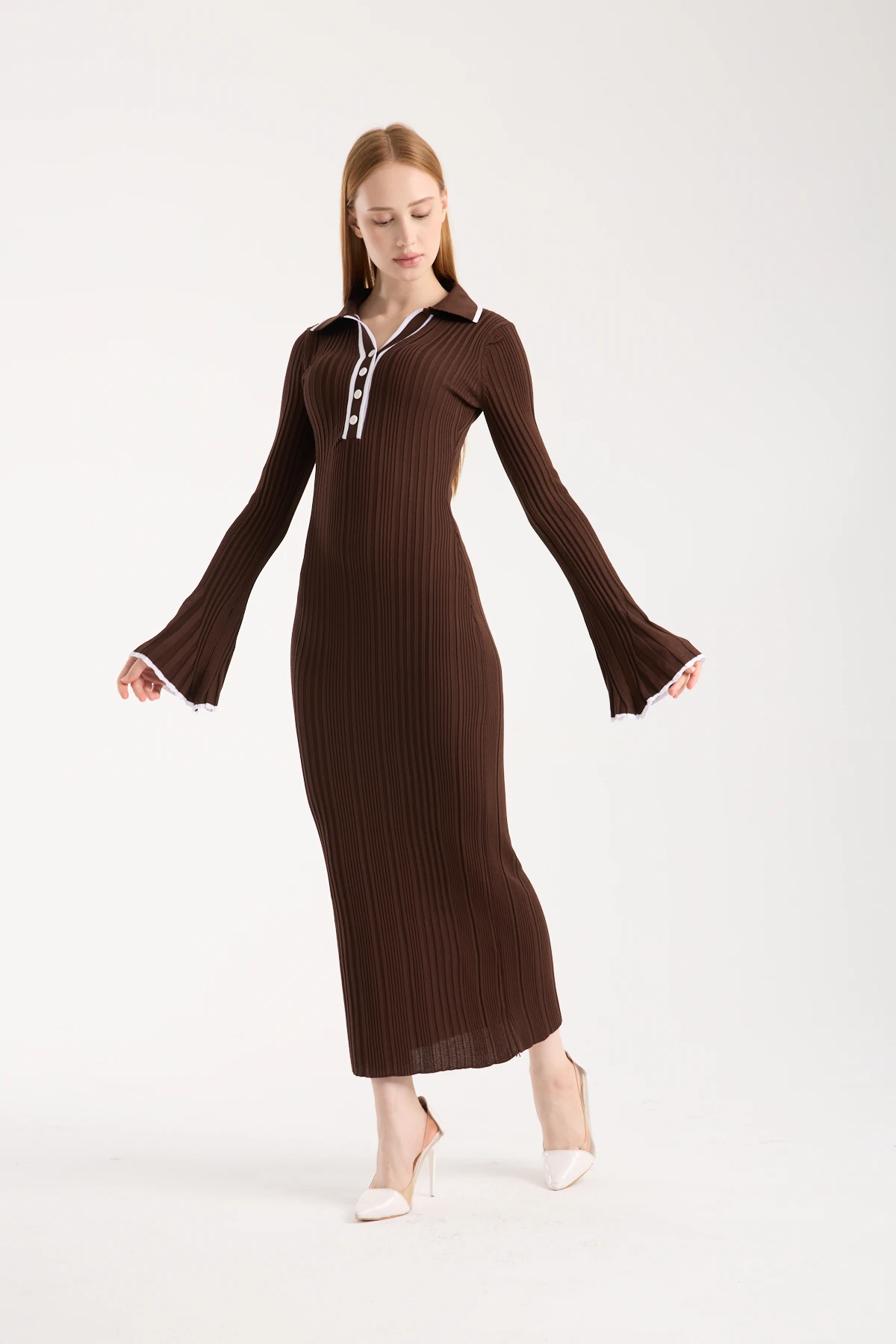 Polo Yaka Ribana Elbise