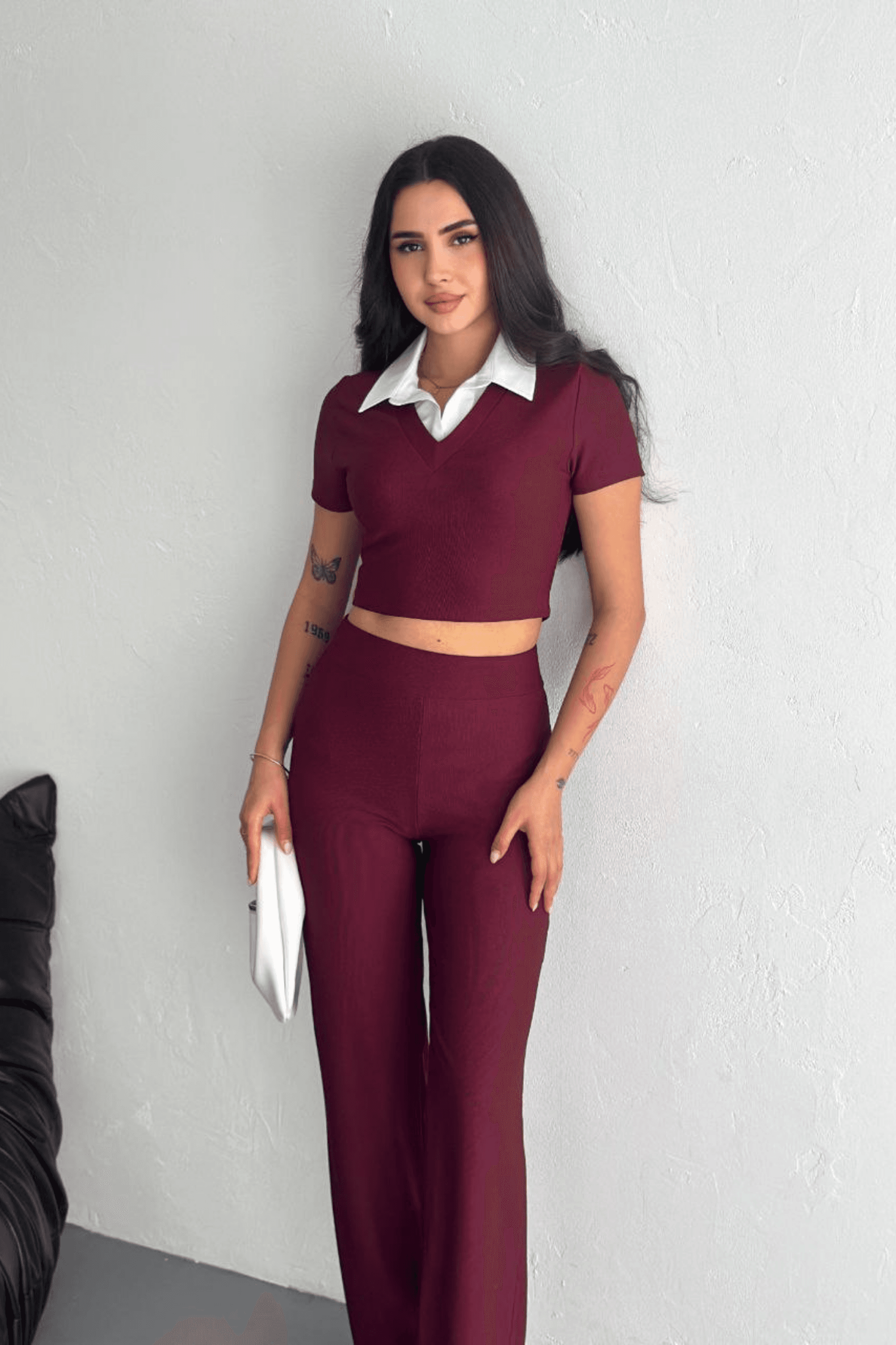Polo Yaka Detaylı İkili Takım DNV-000083