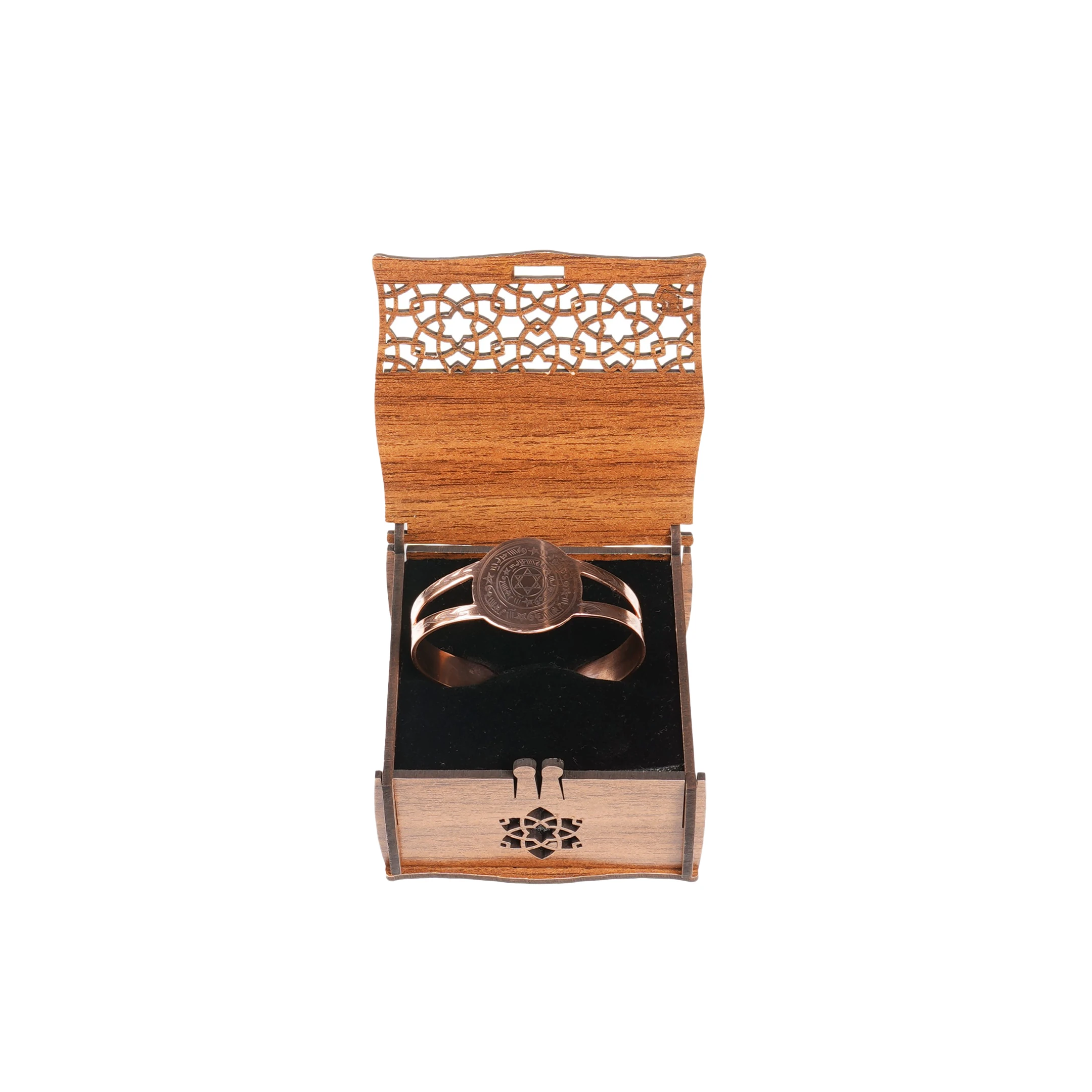 Çift Taraflı Hatem-i Şerif Tılsımı ve Mühr-ü Azrail Bakır Bileklik