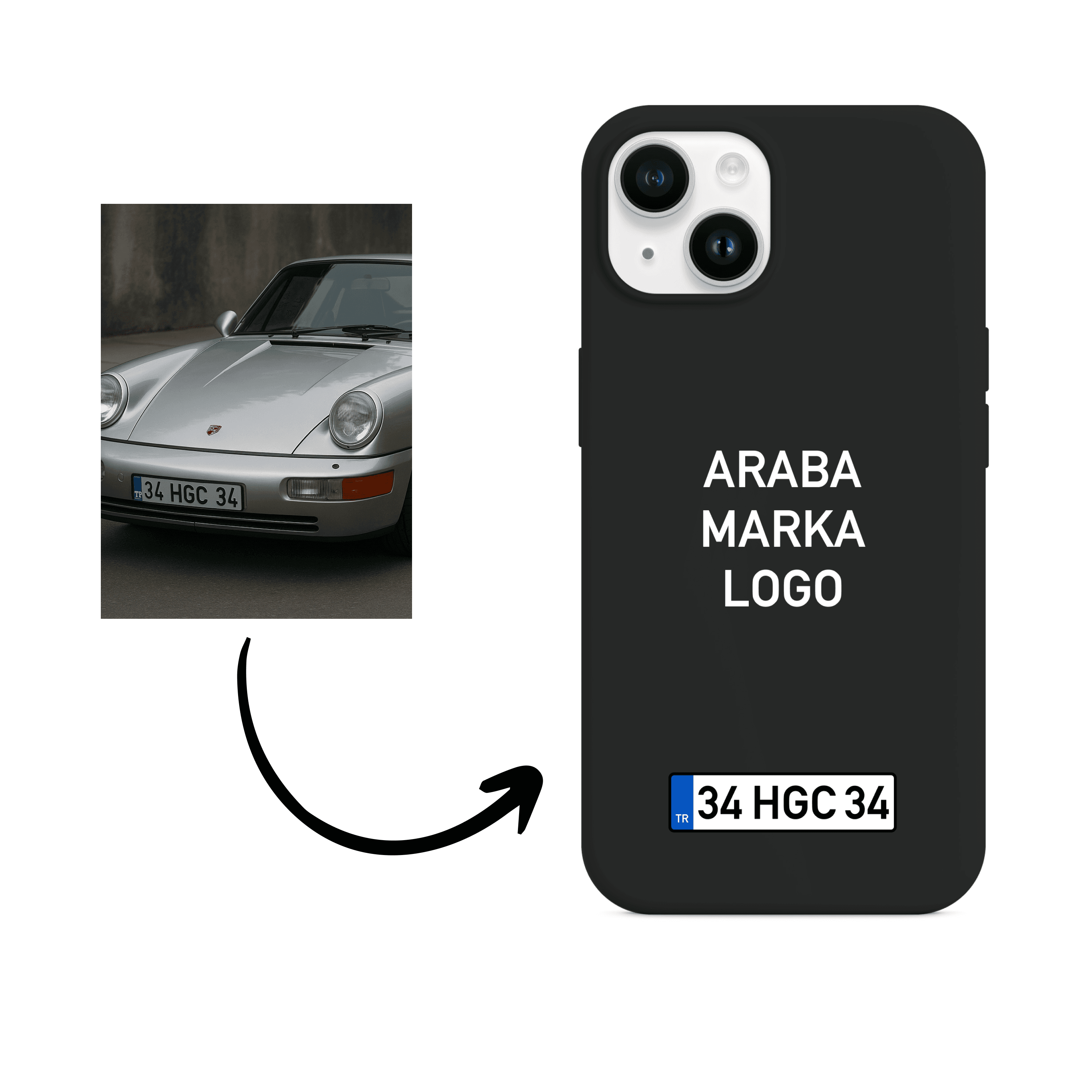 Kişiye Özel Plaka & Logo Telefon Kılıfı
