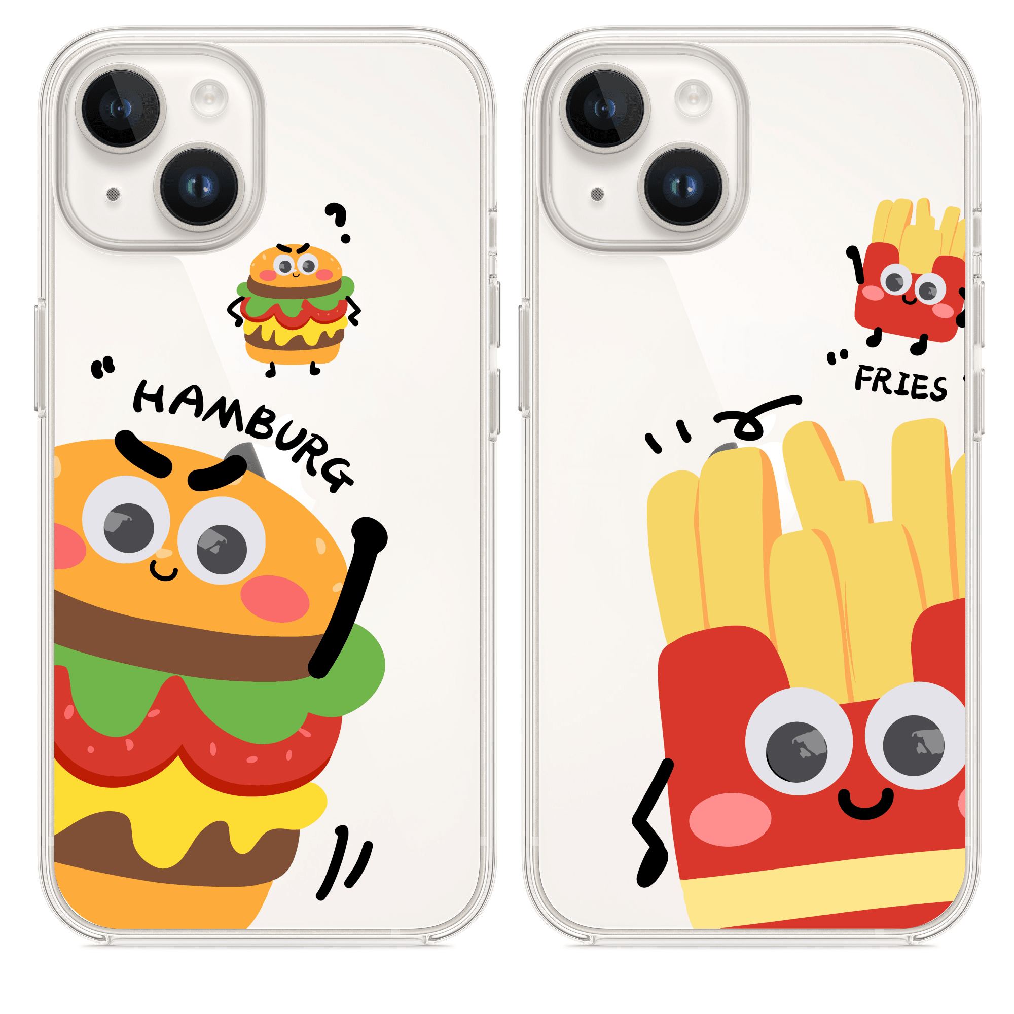 Hamburg and Fries Couple Telefon Kılıfı