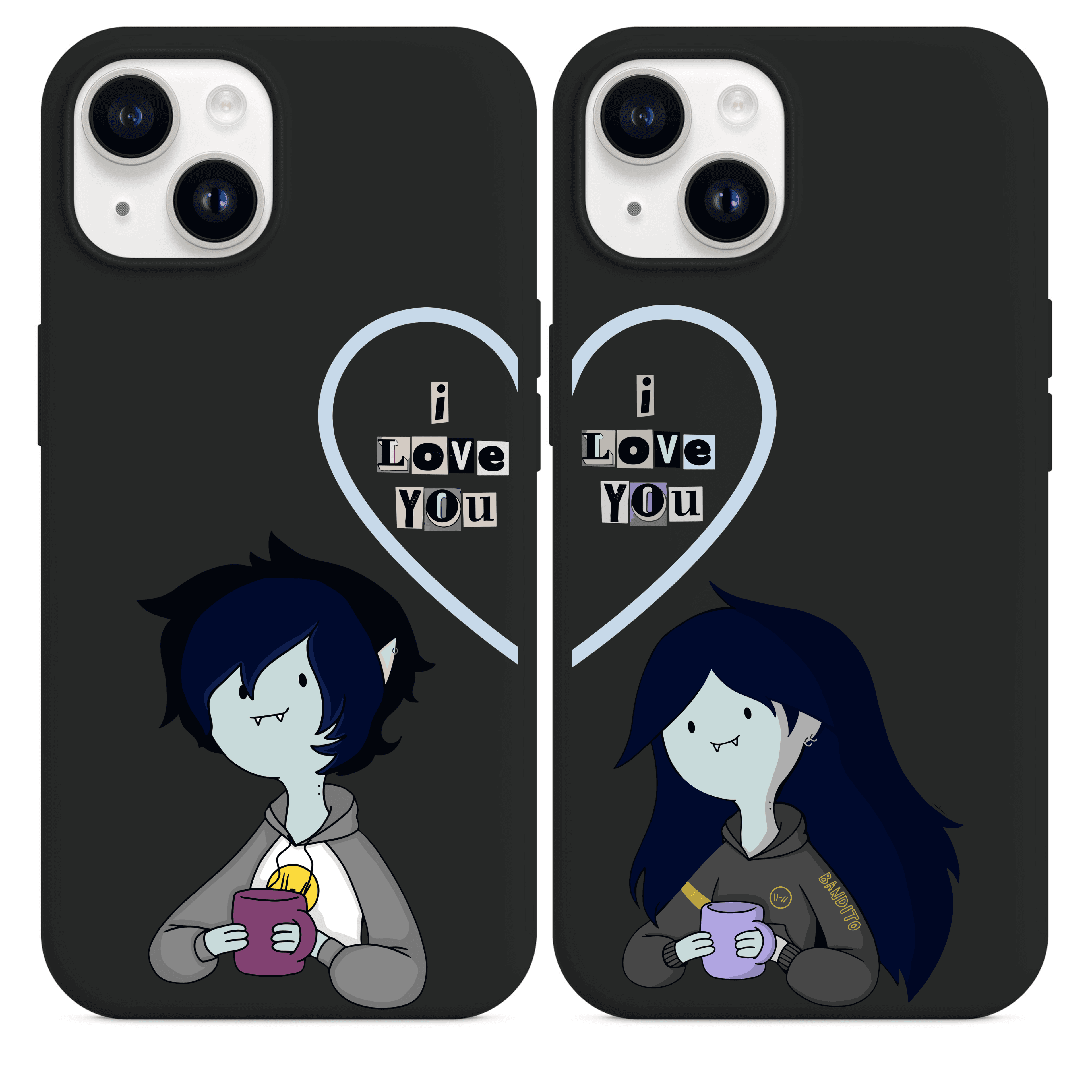 Adventure Time Marshall Lee and Marceline Couple Telefon Kılıfı 