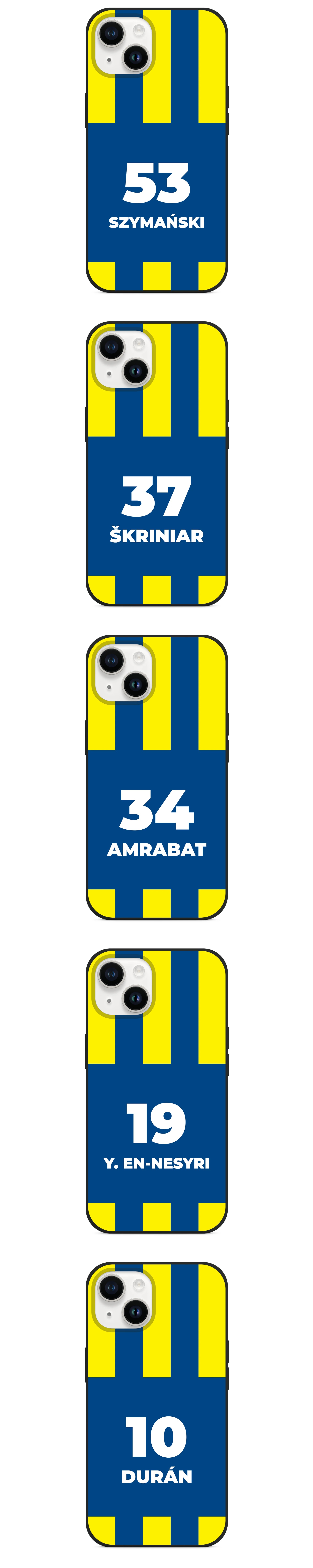 Sarı Lacivert Taraftar Forma Telefon Kılıfı