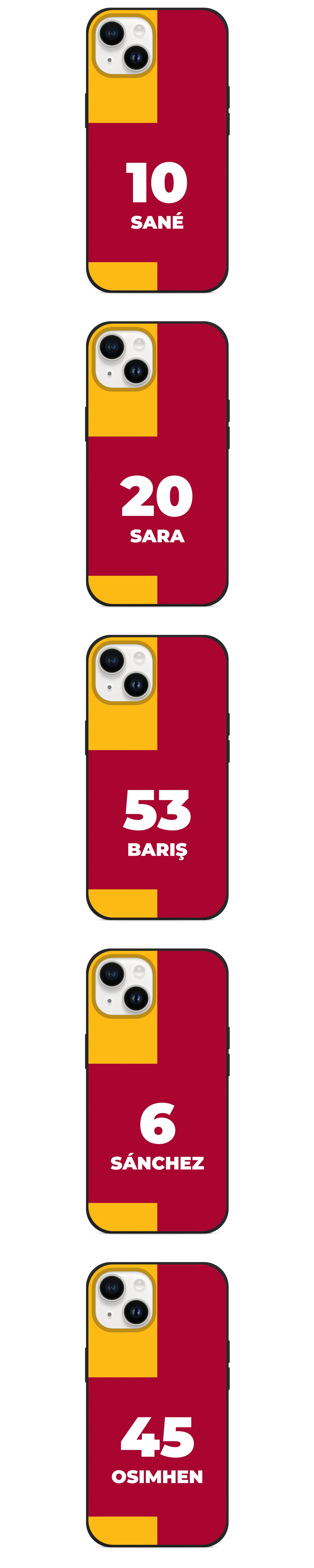 Sarı Kırmızı Taraftar Forma Telefon Kılıfı