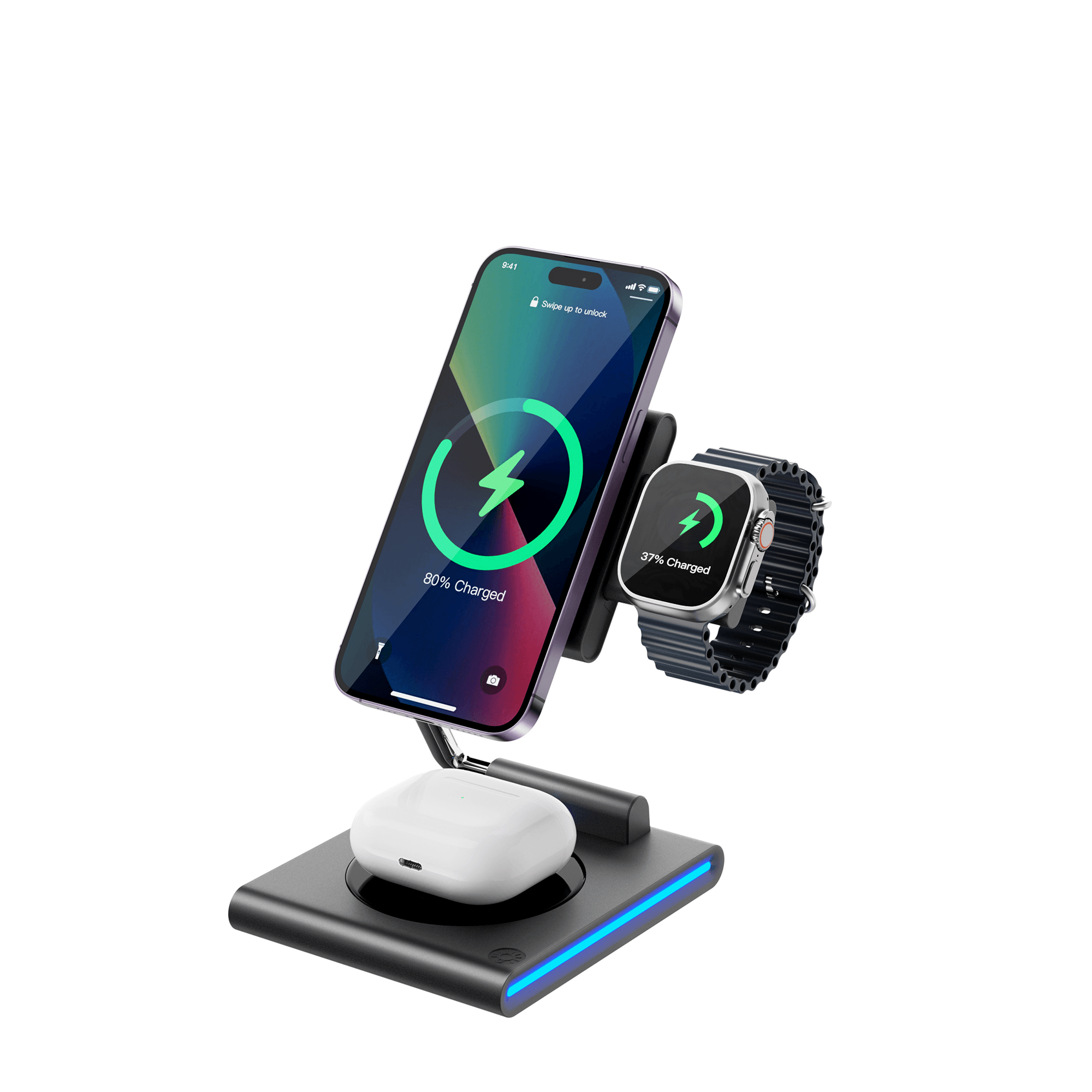 3in 1 15W Kablosuz Wireless Şarj