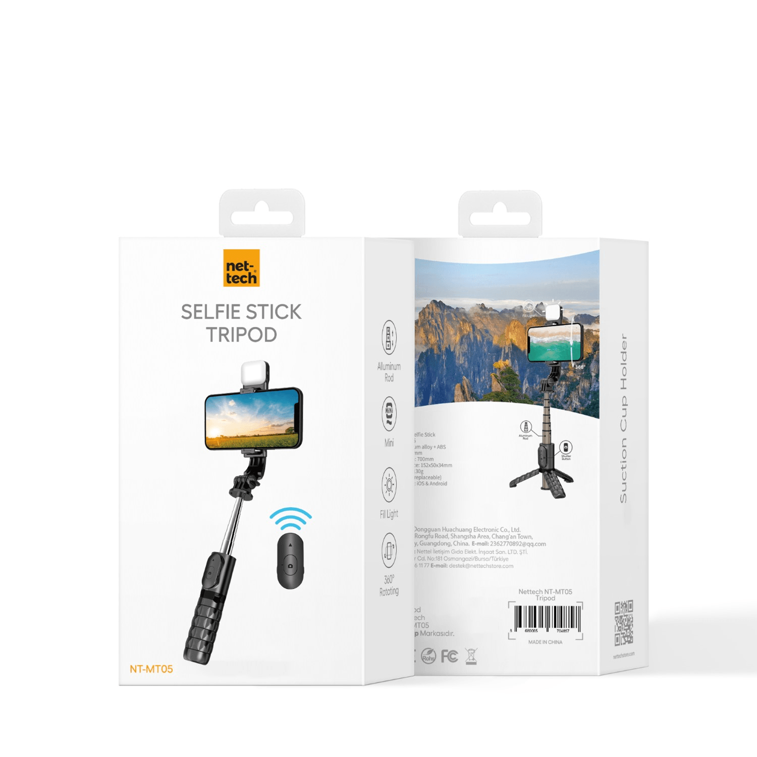 Taşınabilir Selfie Çubuk Işıklı Tripod
