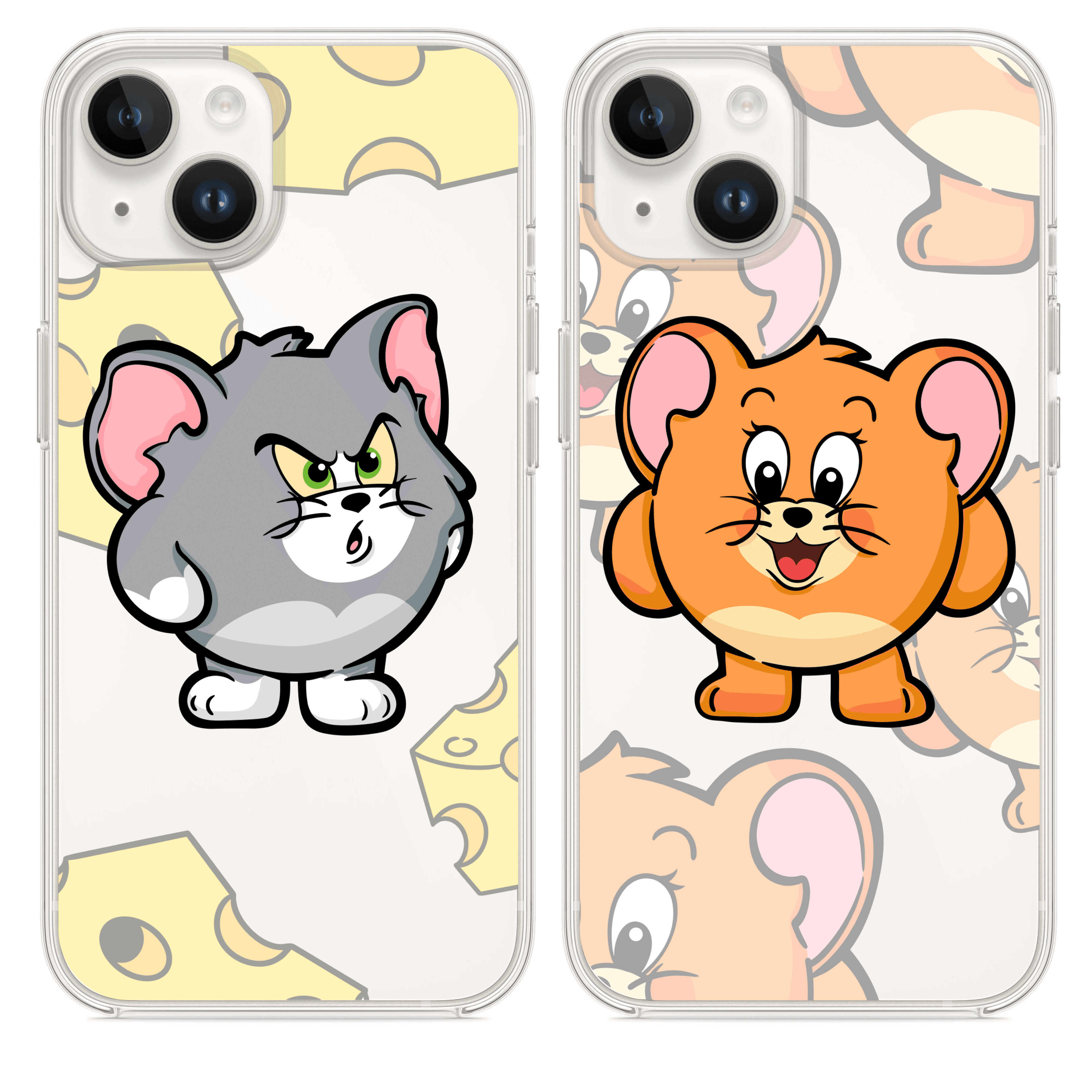 Grumpy Tom ve Cheesy Jerry Couple Telefon Kılıfı