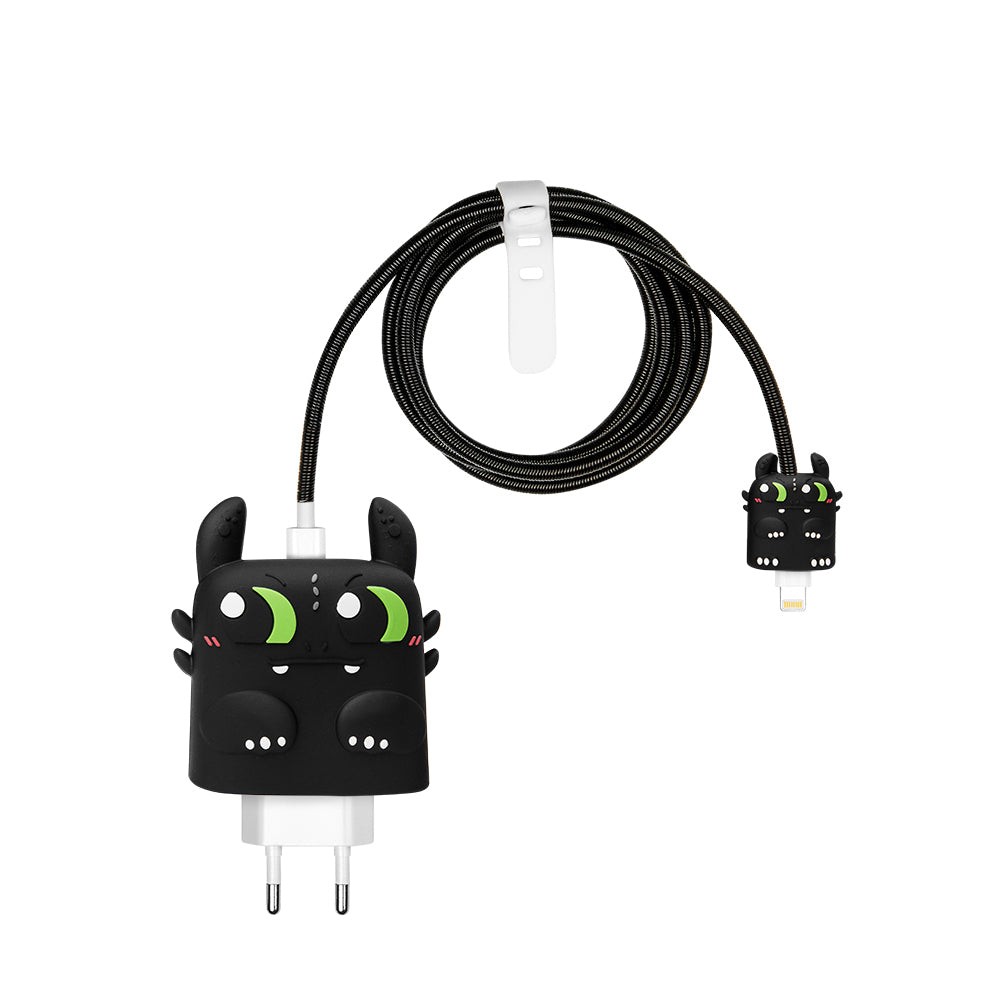 Şarj Başlığı ve Kablo Koruyucu 3'lü Set - Toothless