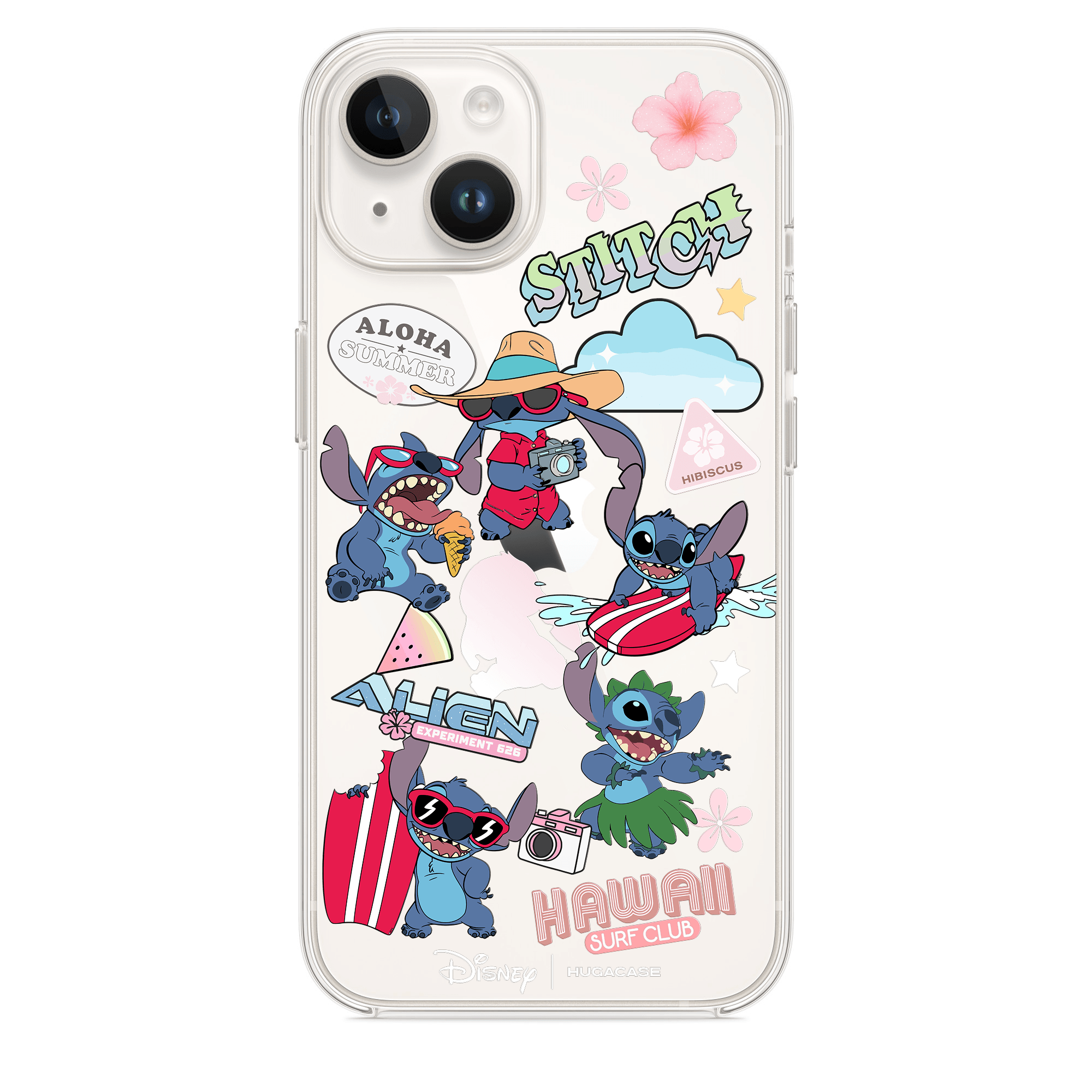 Disney Summer Stitch Sticker Telefon Kılıfı