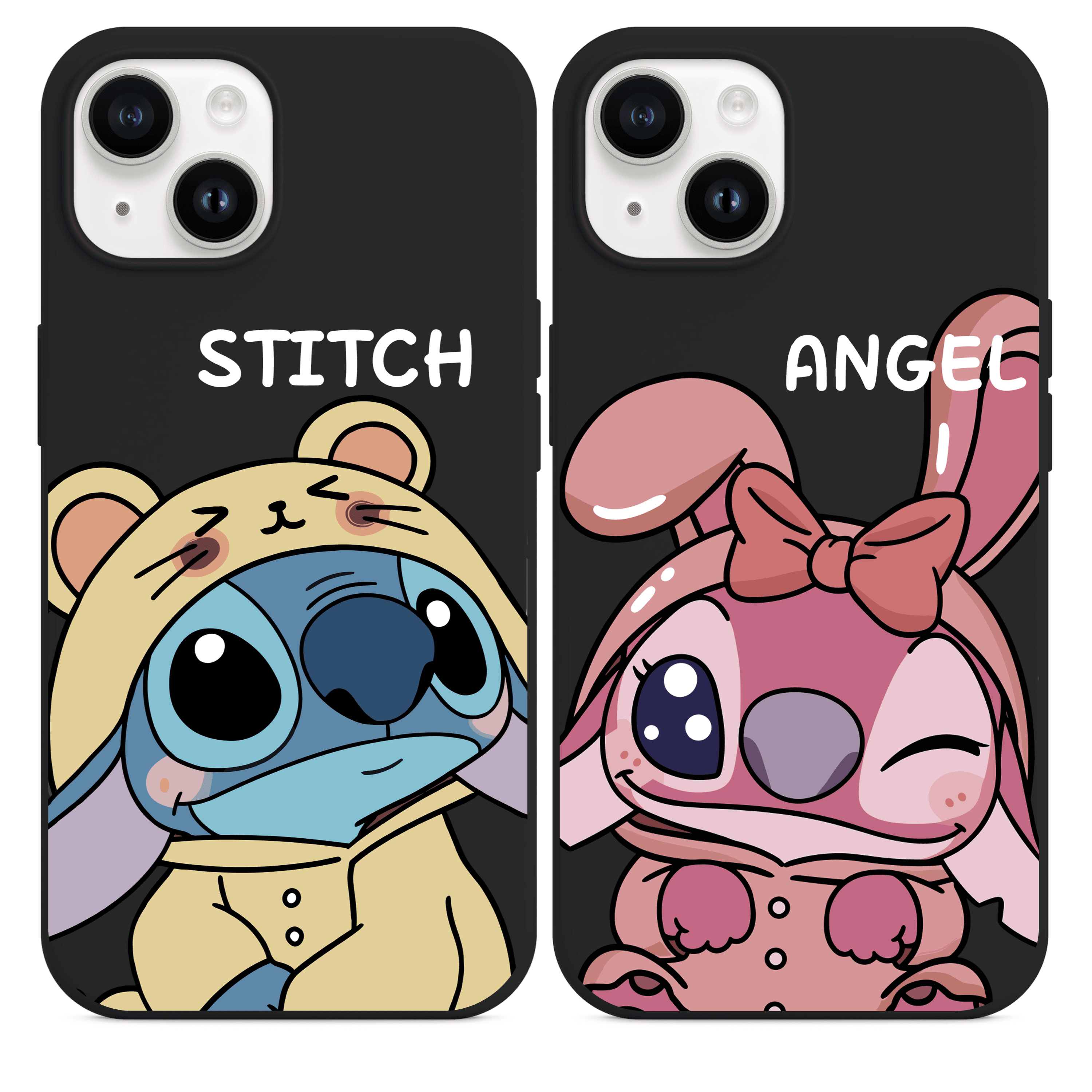 Lovely Angel and Stitch Couple Telefon Kılıfı