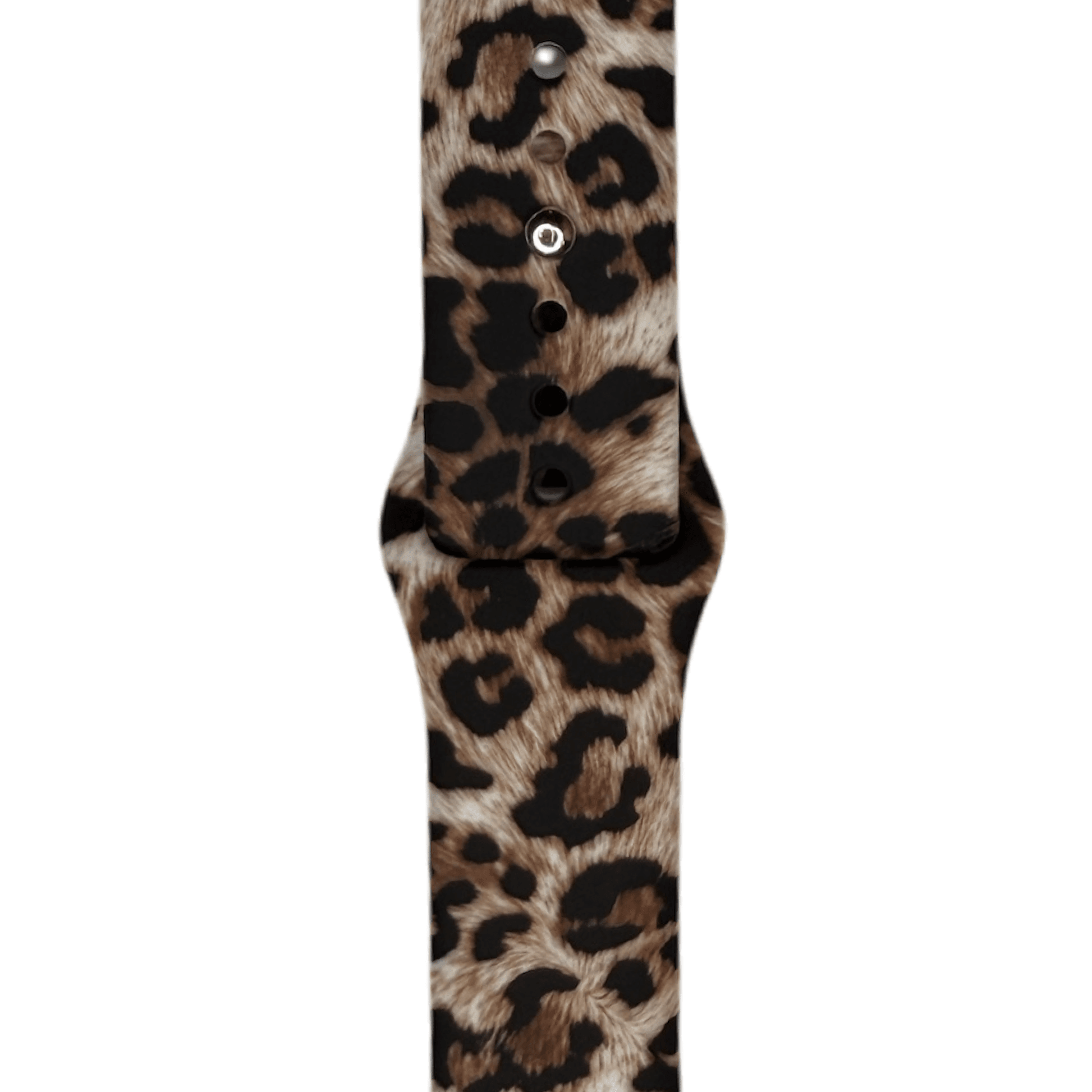 Apple Watch Leopar Desenli Silikon Saat Kordonu - Dark Leopard