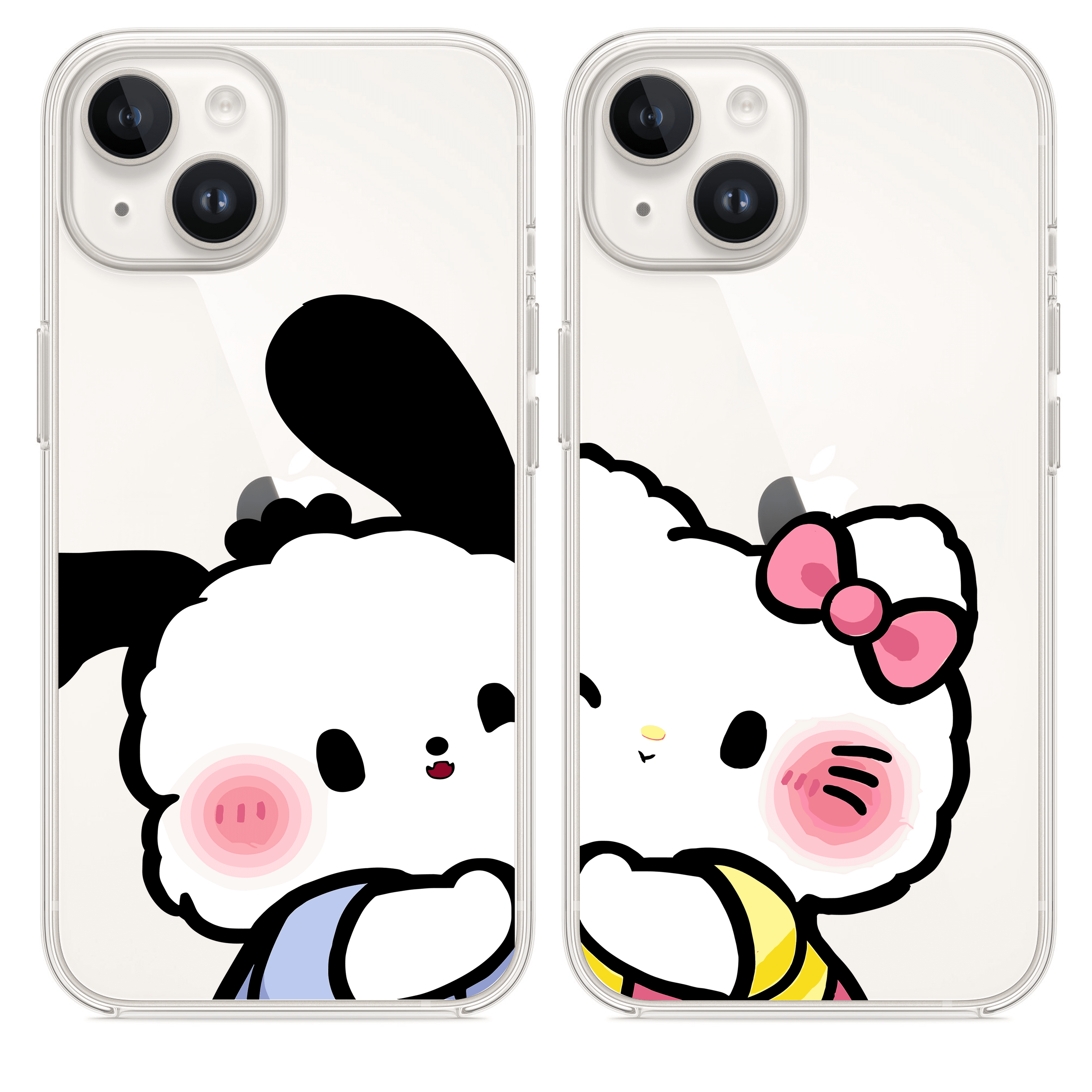 Sanrio Pochacco and Hello Kitty Couple Telefon Kılıfı