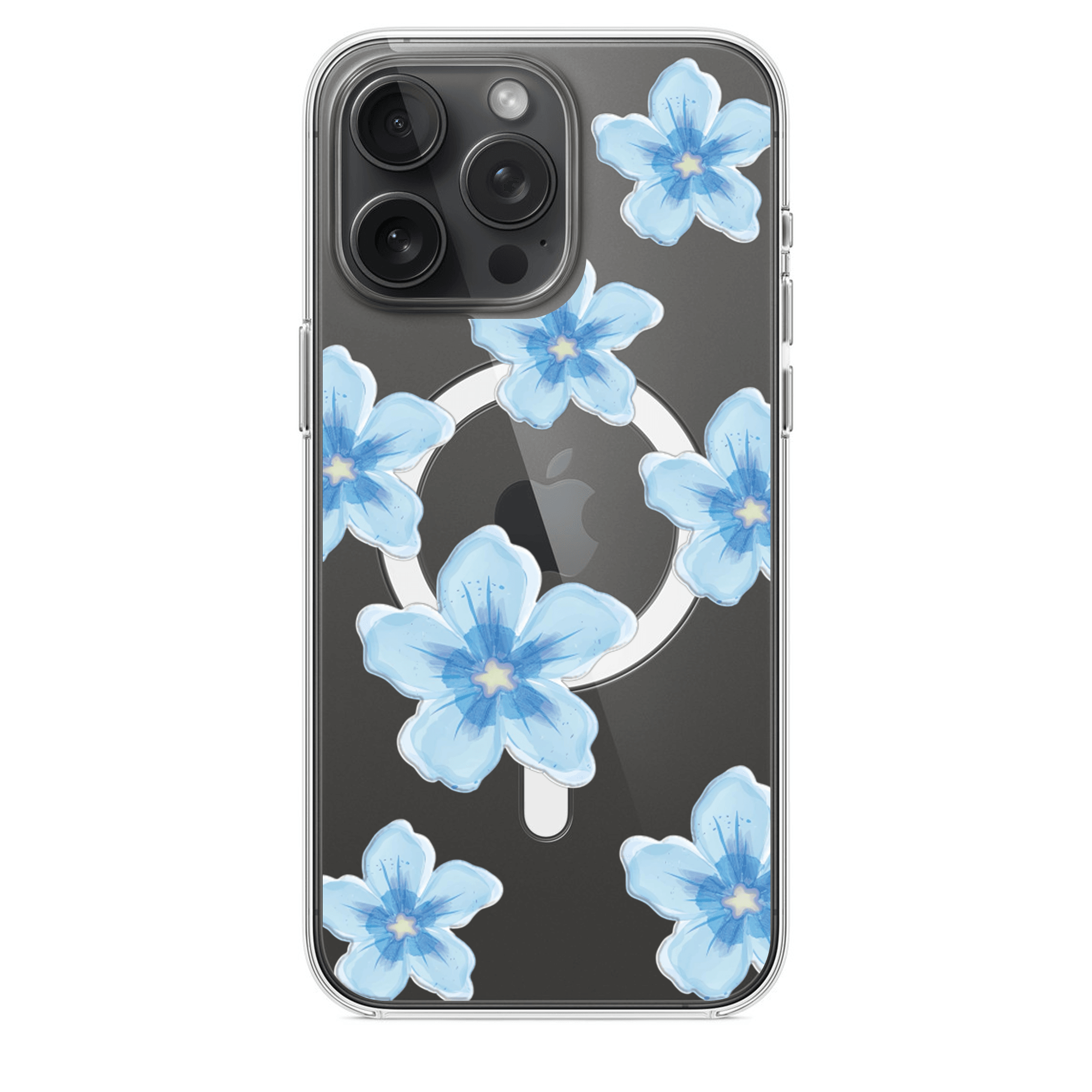 Blue Blossom MagSafe Telefon Kılıfı