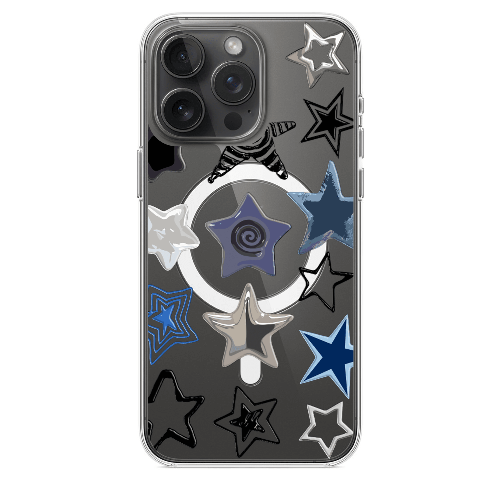 Blue Stars MagSafe Telefon Kılıfı