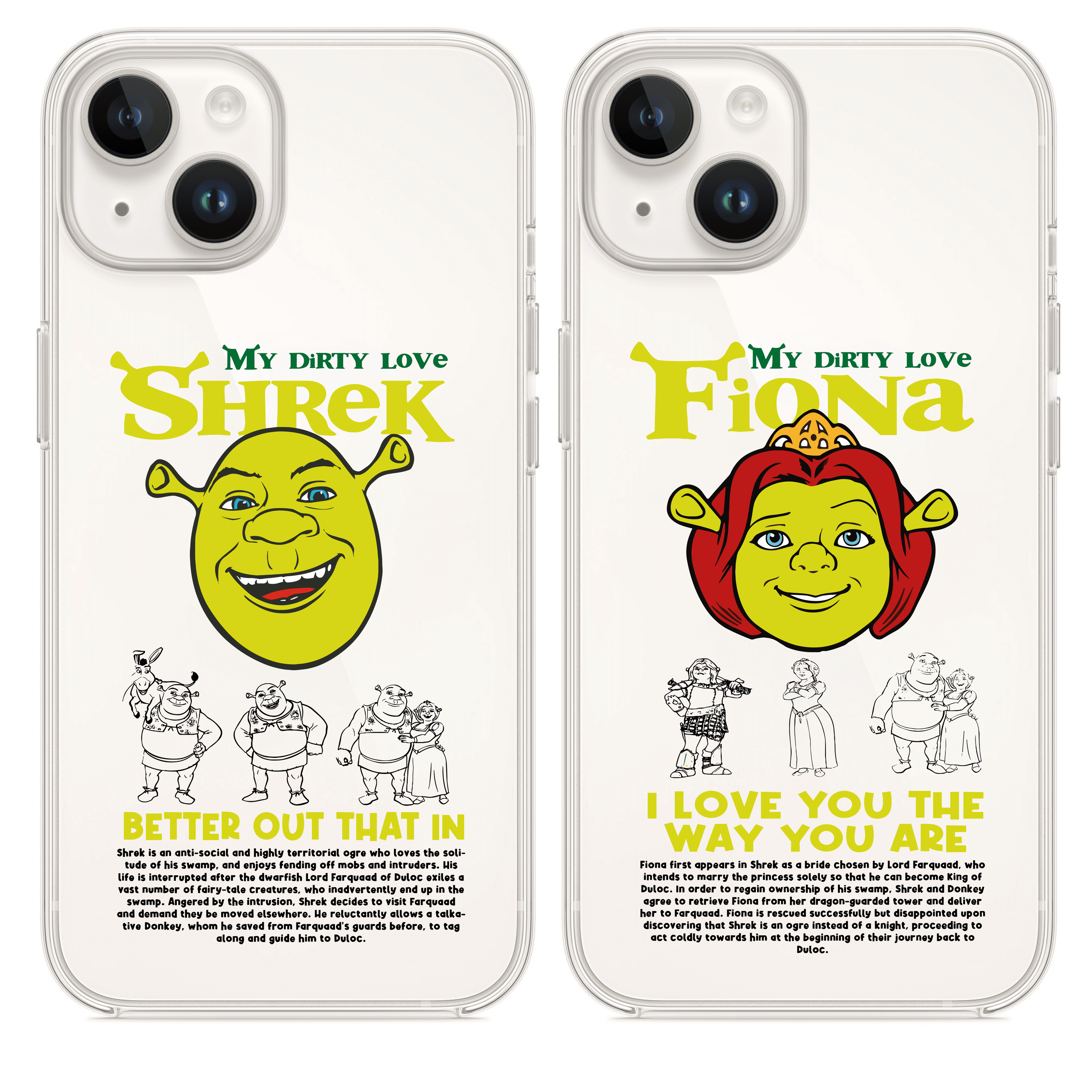 Shrek and Princess Fiona Couple Telefon Kılıfı