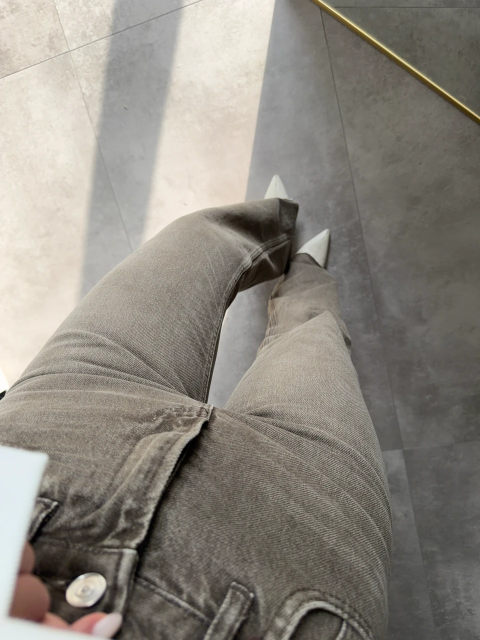 KESİK PAÇA HAKİ YIKAMALI JEAN