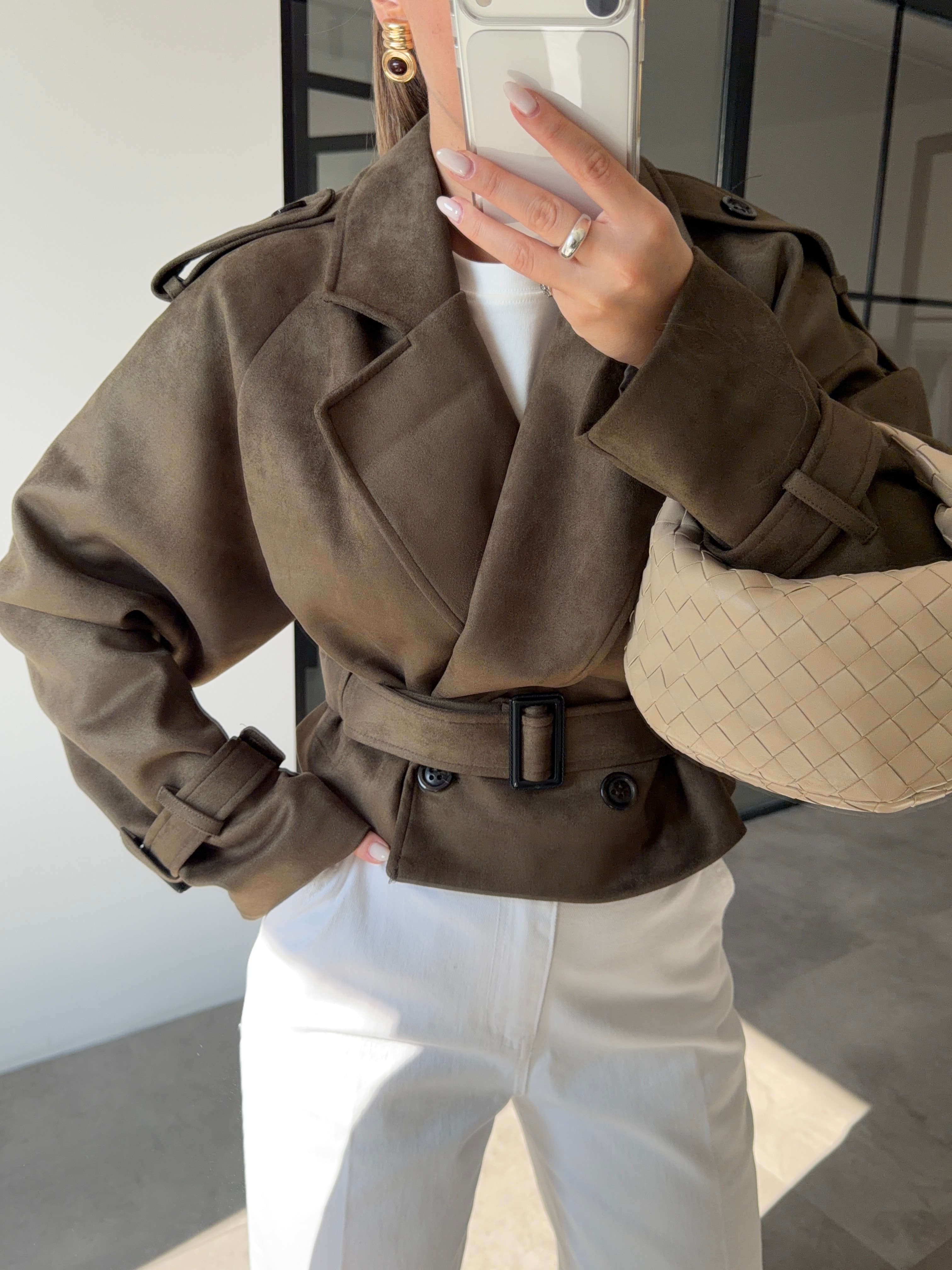 HAKİ SÜET TRENÇKOT