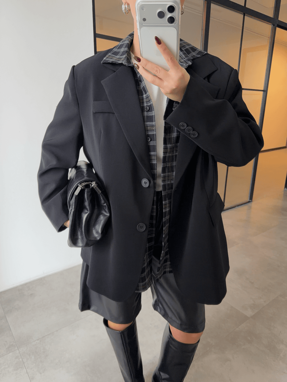 OVERSİZE SİYAH BLAZER CEKET