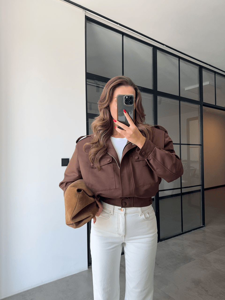 KONTRAST DİKİŞLİ EKRU JEAN
